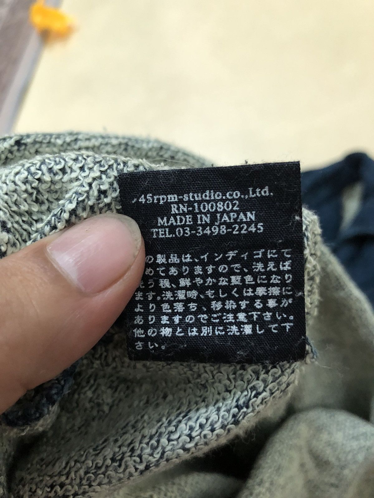 45rpm 45rpm Longsleeve Sweater Indigo Single Pocket Japan brand Size US M / EU 48-50 / 2 - 6 Thumbnail