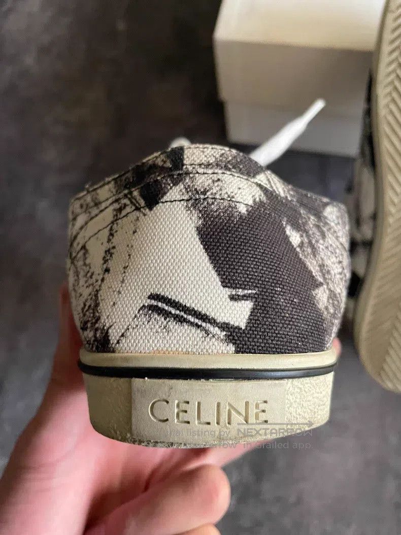 Celine CELINE Abstract Splatter Artist Canvas Shoes Size US 9 / EU 42 - 7 Thumbnail