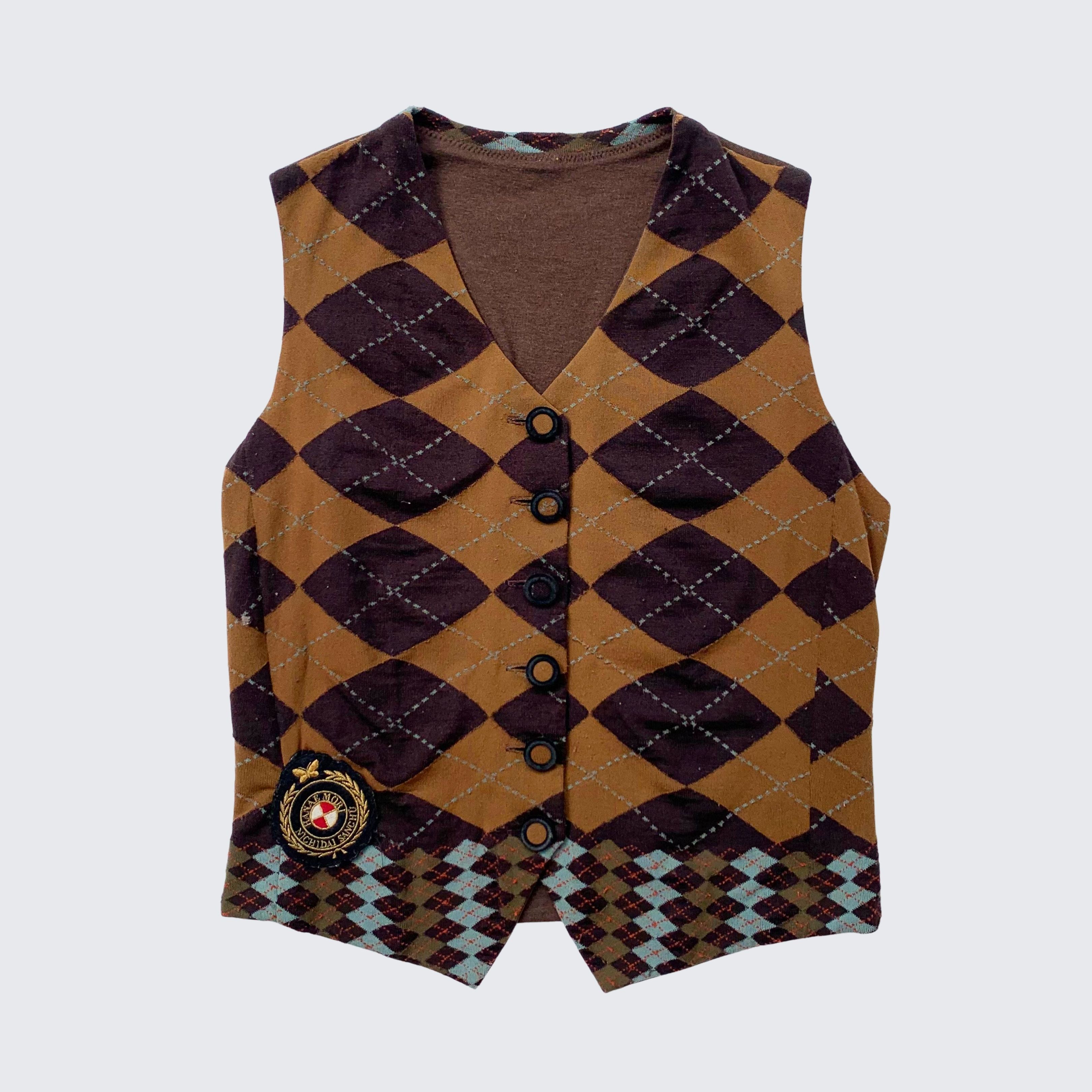 Hanae Mori 1990s Hanaemori Japan Design Vintage Fitted Knit Vest Size XS / US 0-2 / IT 36-38 - 1 Thumbnail