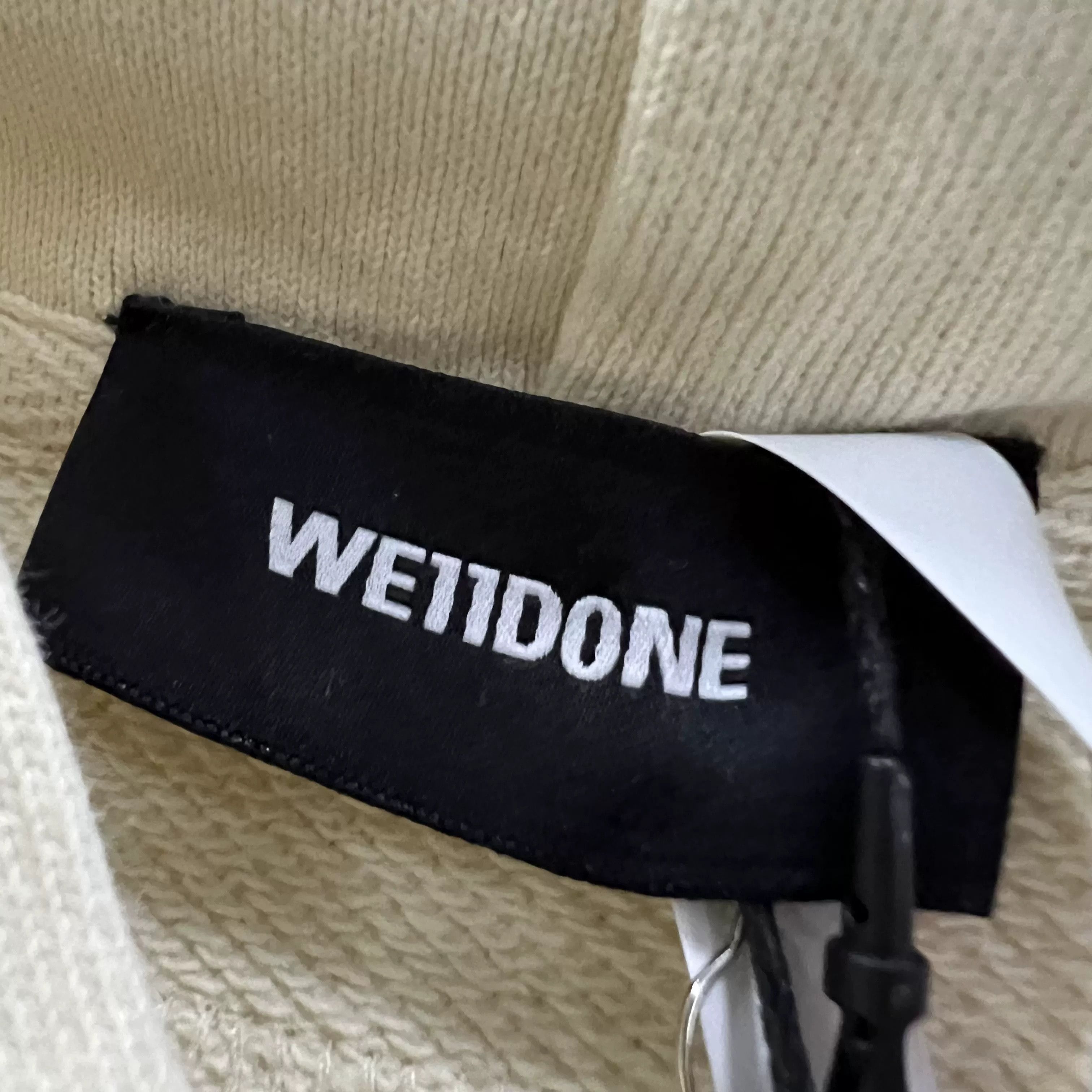 WE11DONE WE11DONE Beige Logo Washed Hoodie Size US XS / EU 42 / 0 - 2 Thumbnail