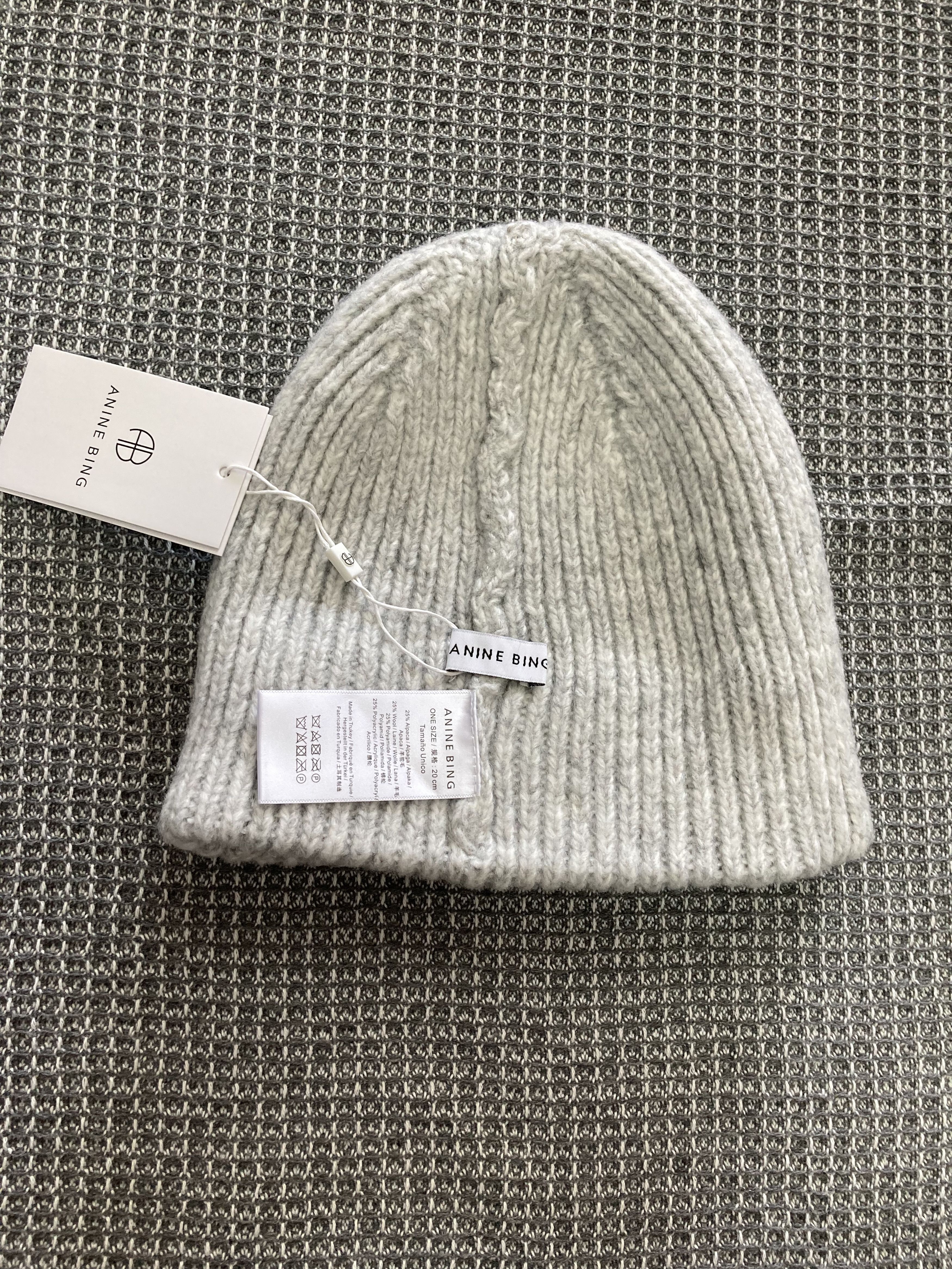Anime Anine Bing Elia Beanie in Charcoal Size ONE SIZE - 4 Thumbnail