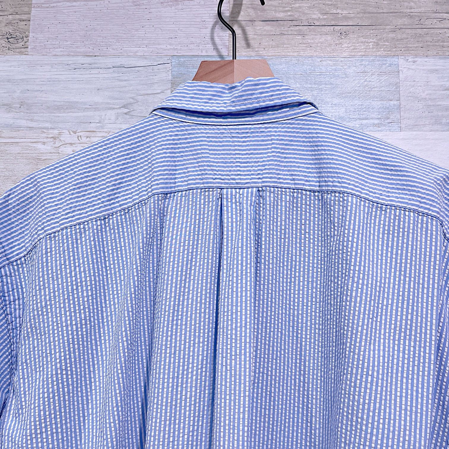 Ralph Lauren RALPH LAUREN Short Sleeve Seersucker Shirt Blue Mens 3XB Size US XXL / EU 58 / 5 - 5 Thumbnail