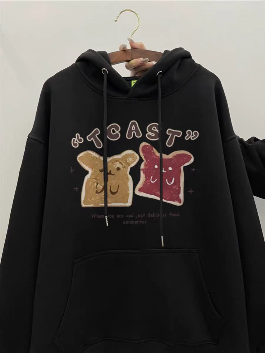 Designer × Japanese Brand Hip Hop Cartoon Printed Thickened Loose Hooded Sweatshirt Size US L / EU 52-54 / 3 - 1 Thumbnail