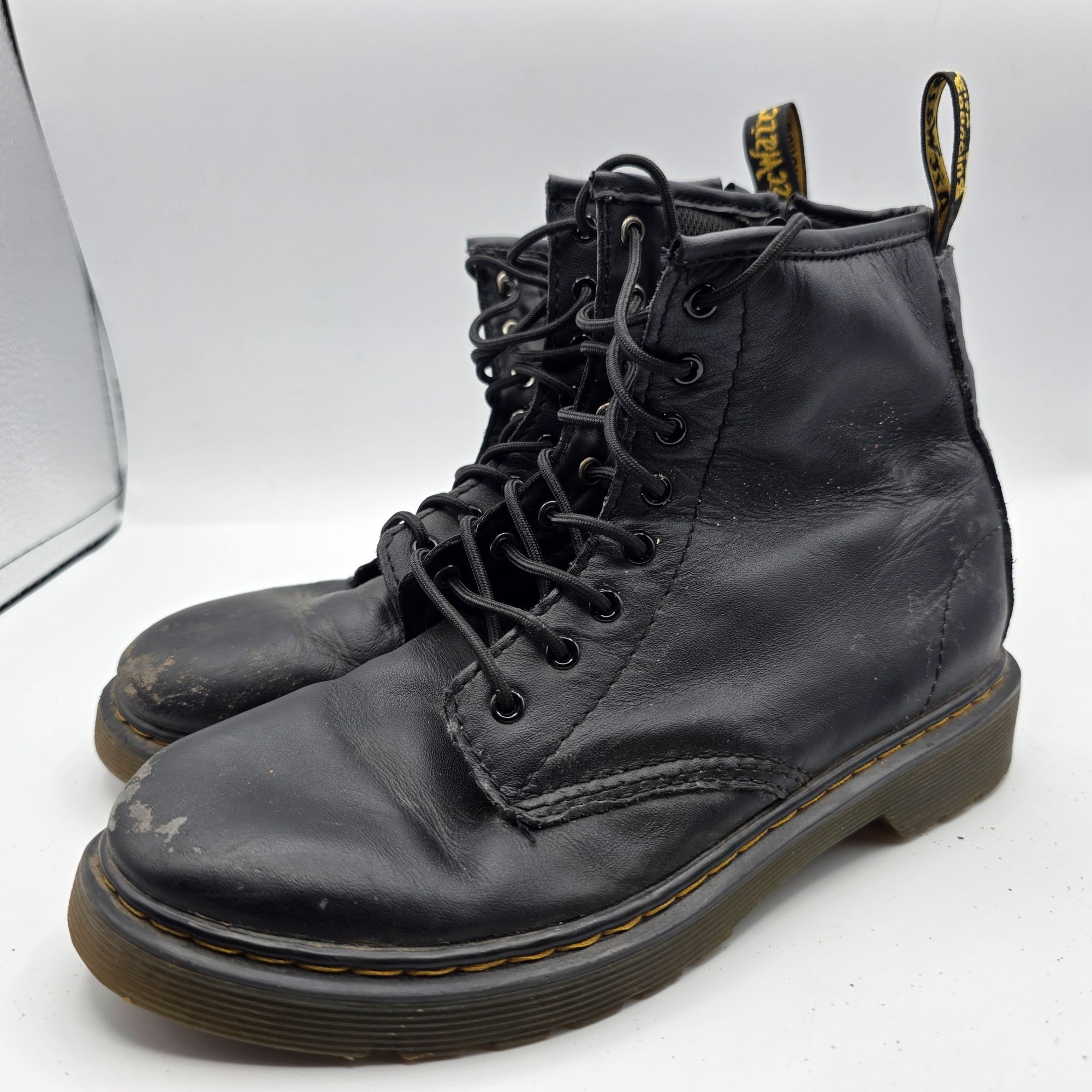 Dr. Martens Dr. Martens Doc 1460 J Womens Size 5 Black Combat Boots Casu Size US 5 / IT 35 - 4 Thumbnail