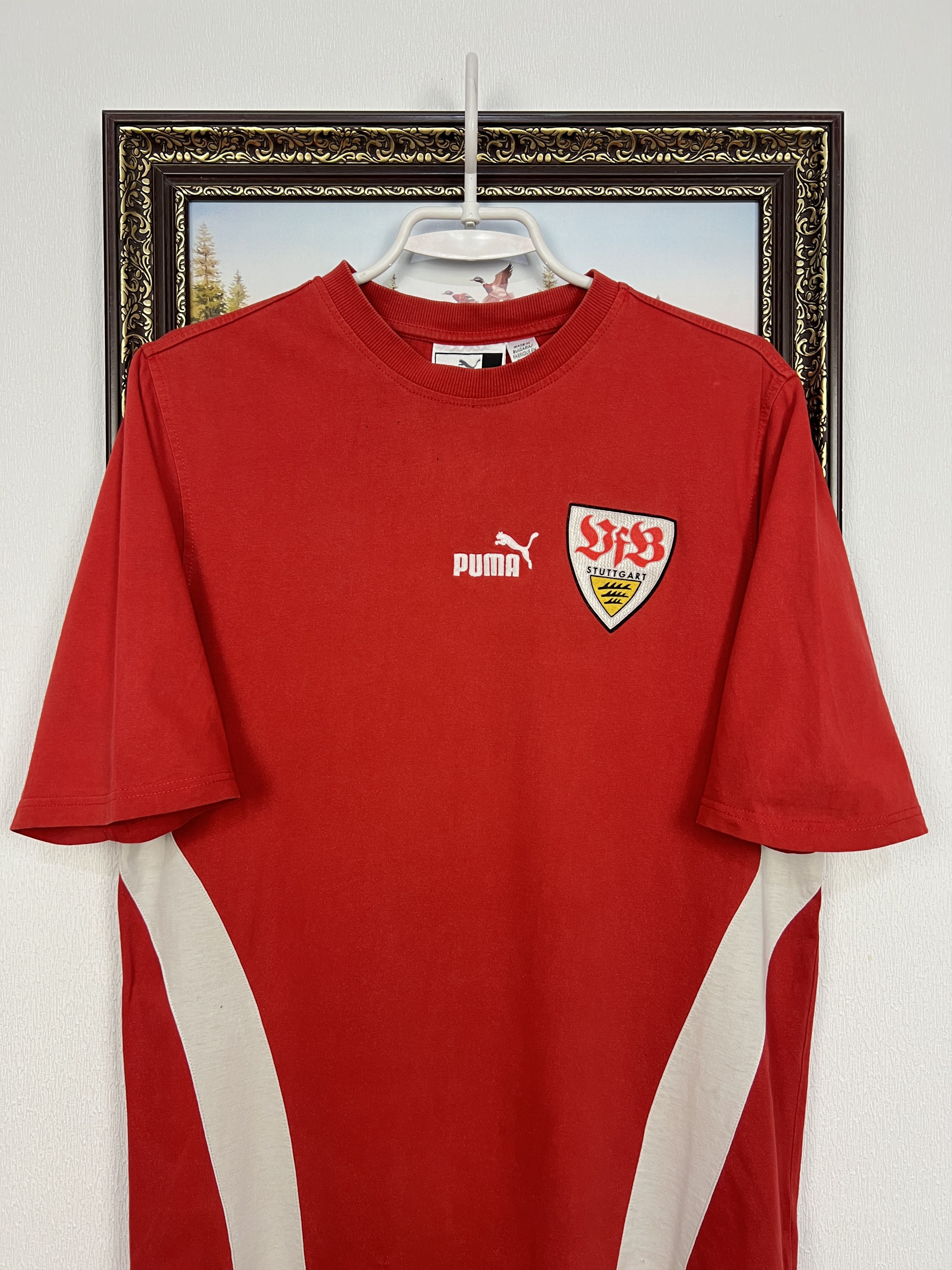 Puma Vintage Puma VfB Stuttgart Football Shirt Red Train Size US M / EU 48-50 / 2 - 2 Thumbnail