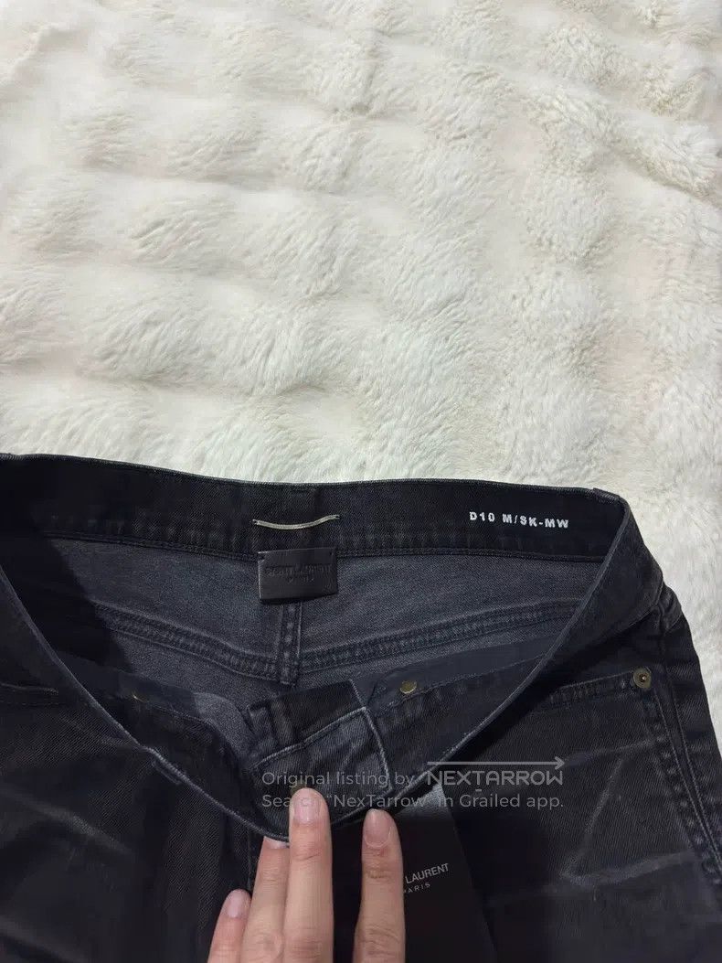 Saint Laurent Paris Saint Laurent Paris Glue Splatter Black Grey Men's Jeans Size US 30 / EU 46 - 3 Thumbnail