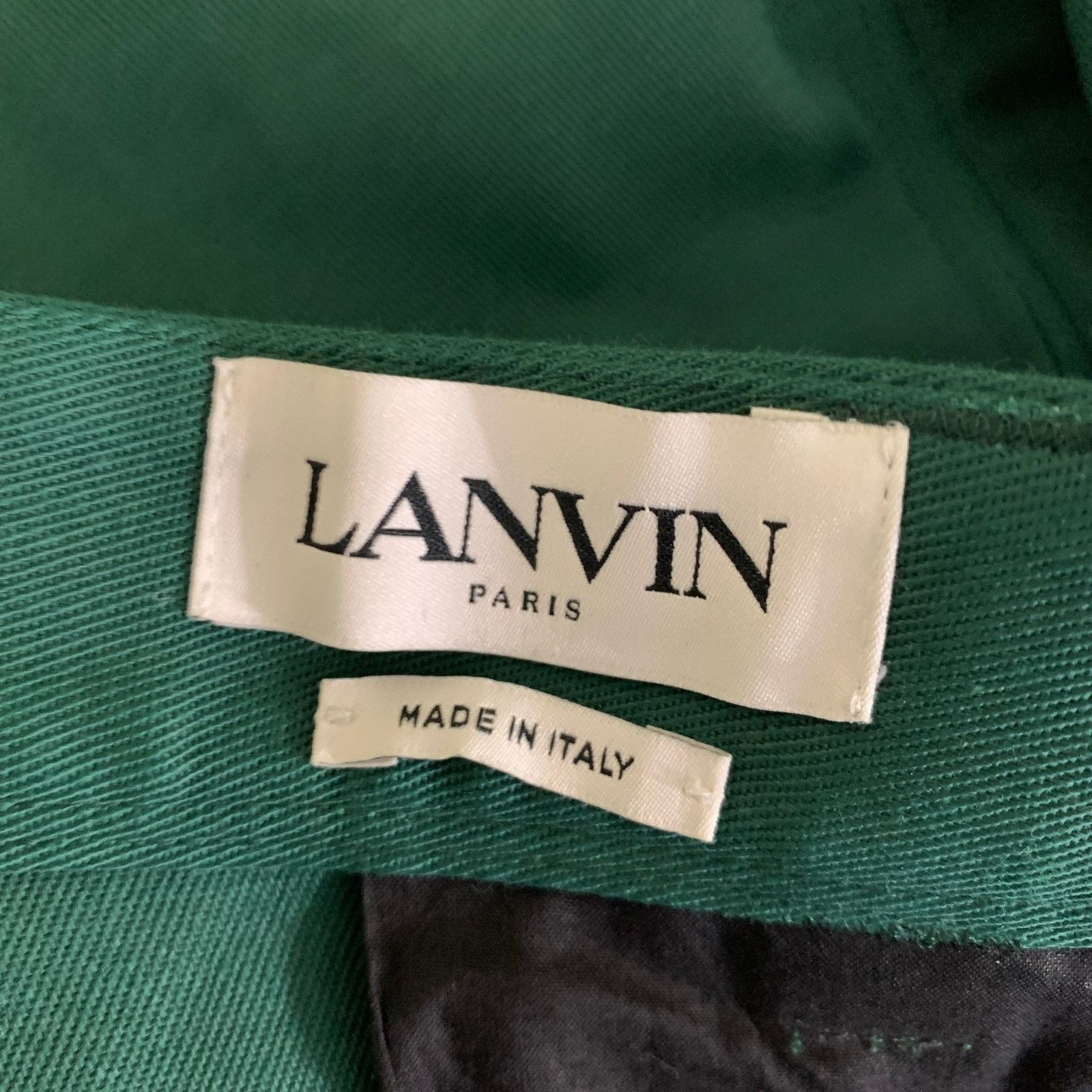 Lanvin LANVIN Size 30 Green Cotton Blend Zip Fly Casual Pants Size US 30 / EU 46 - 5 Thumbnail