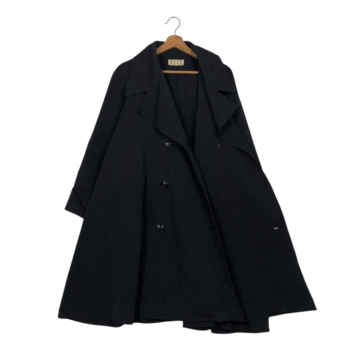 Issey Miyake 📌Rich Black Vintage Long Jacket Runway Design The Ginza Size US M / EU 48-50 / 2 - 13 Thumbnail