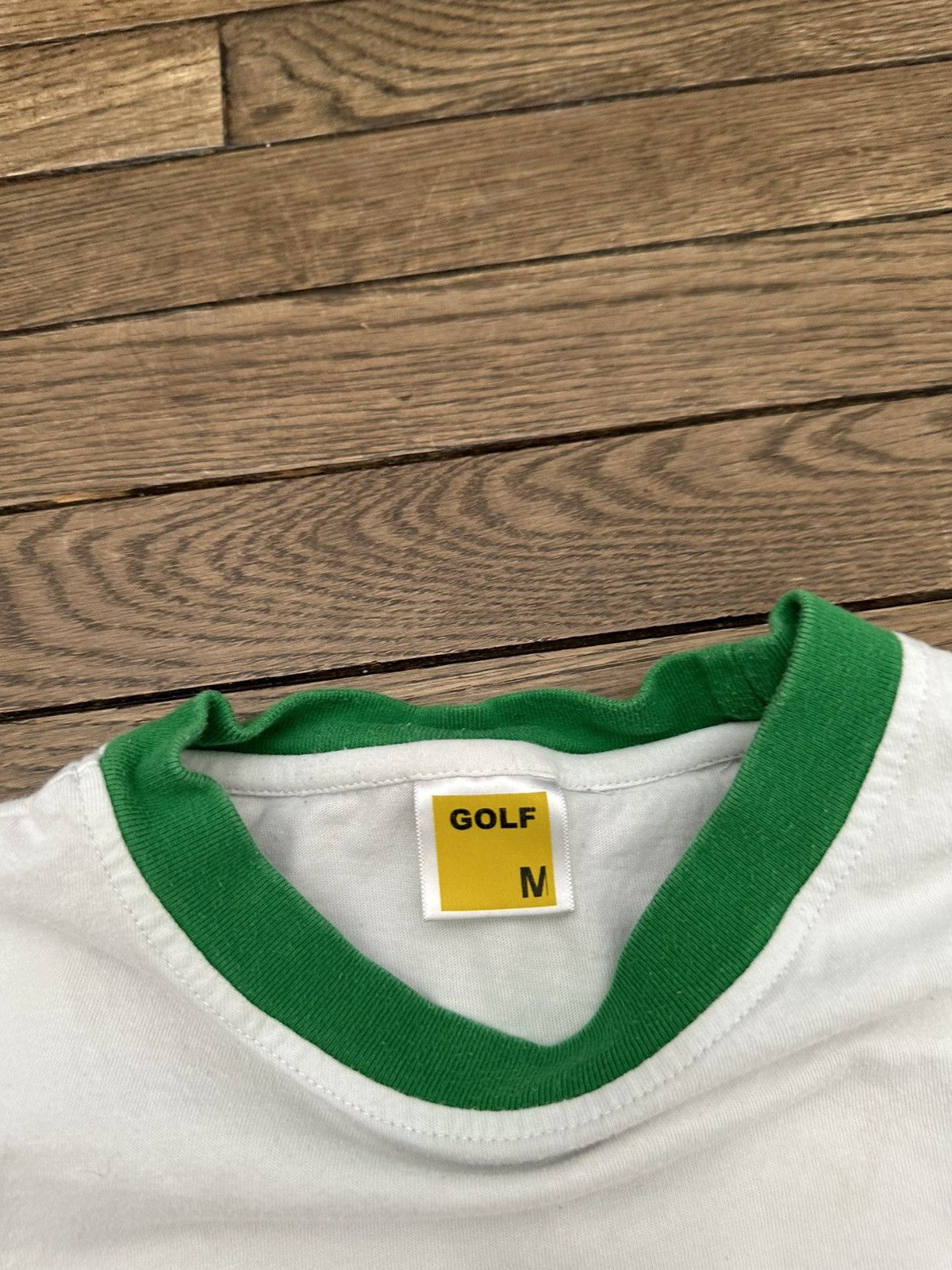 Golf Wang Golf Wang Heart "Romeo" Ringer White + Green Tee Sz. Medium Size US M / EU 48-50 / 2 - 4 Thumbnail