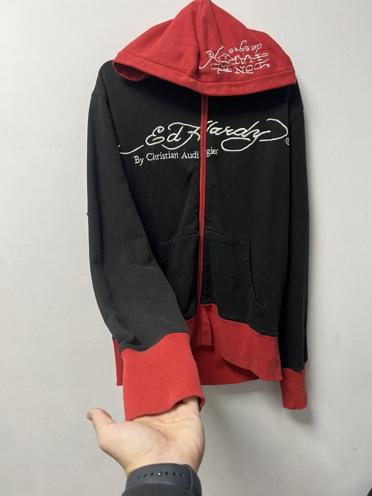 Ed Hardy Vintage Ed Hardy Zip Up Hoodie Size M Size US M / EU 48-50 / 2 - 12 Thumbnail