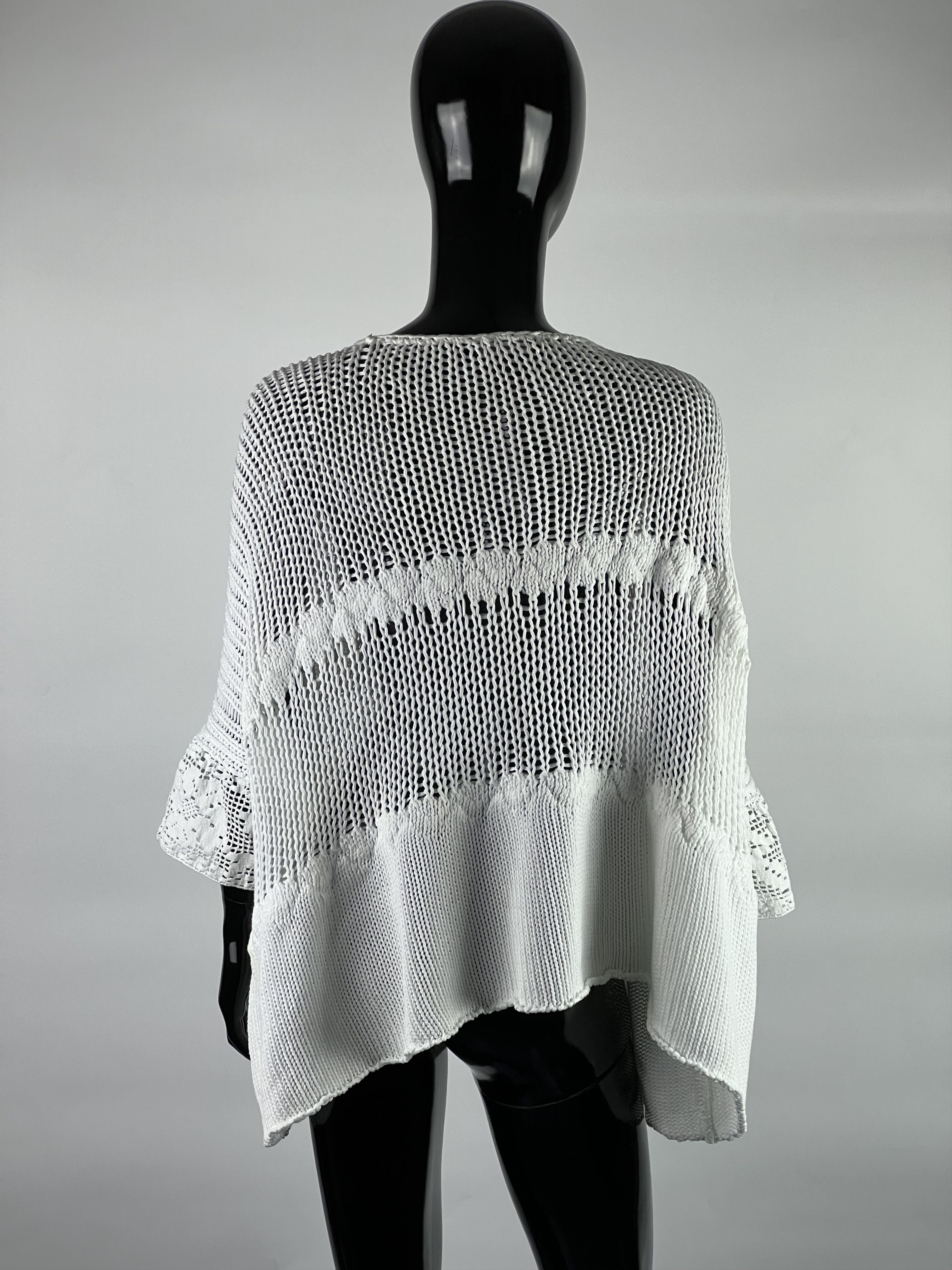 TWINSET Twinset Simona Barbieri Mesh Knit Sweater Oversized Size ONE SIZE - 3 Thumbnail