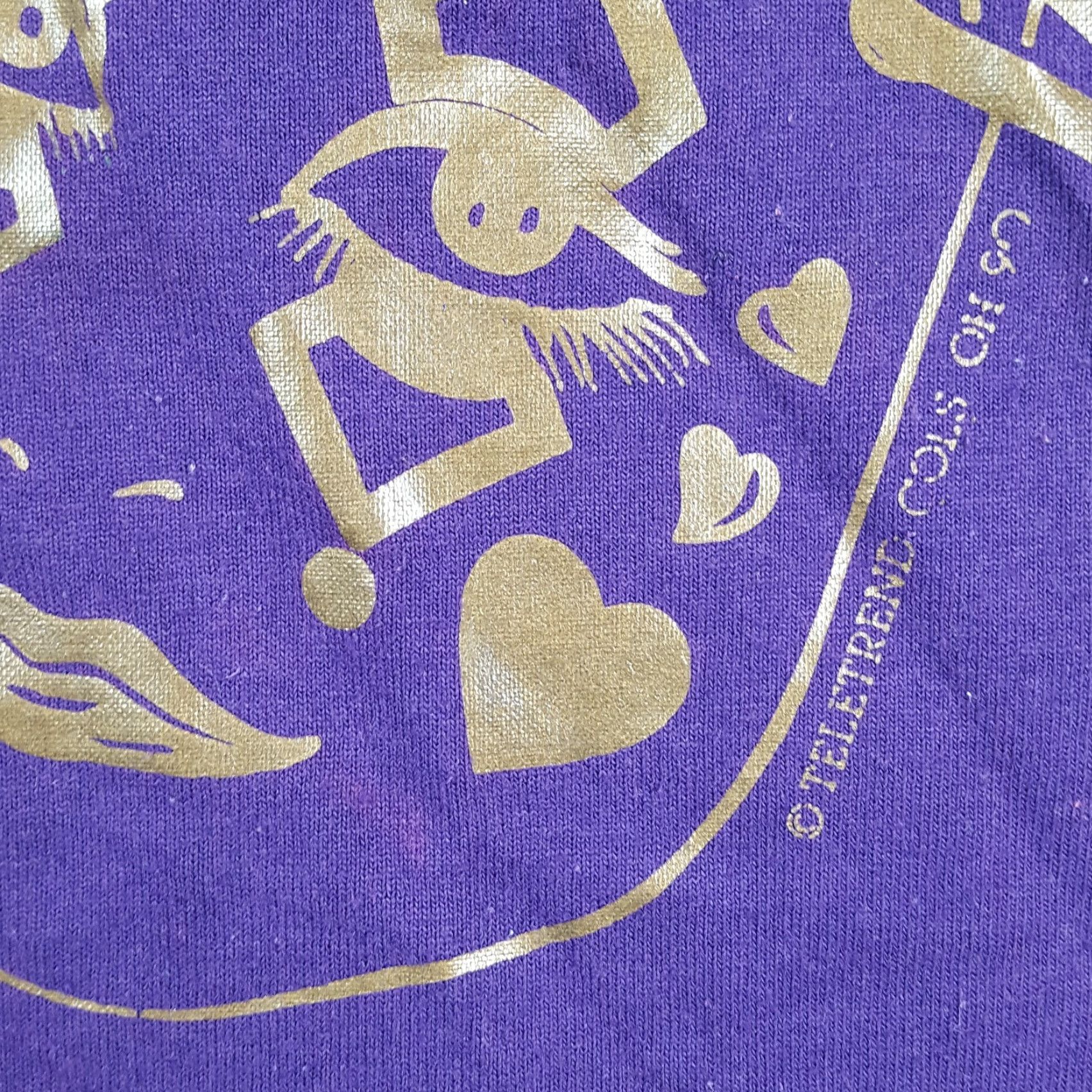 Vintage VINTAGE Comedy & Tragedy Theatre Mask T Shirt XL Purple 90s Happy Sad Face Size US XL / EU 56 / 4 - 3 Thumbnail