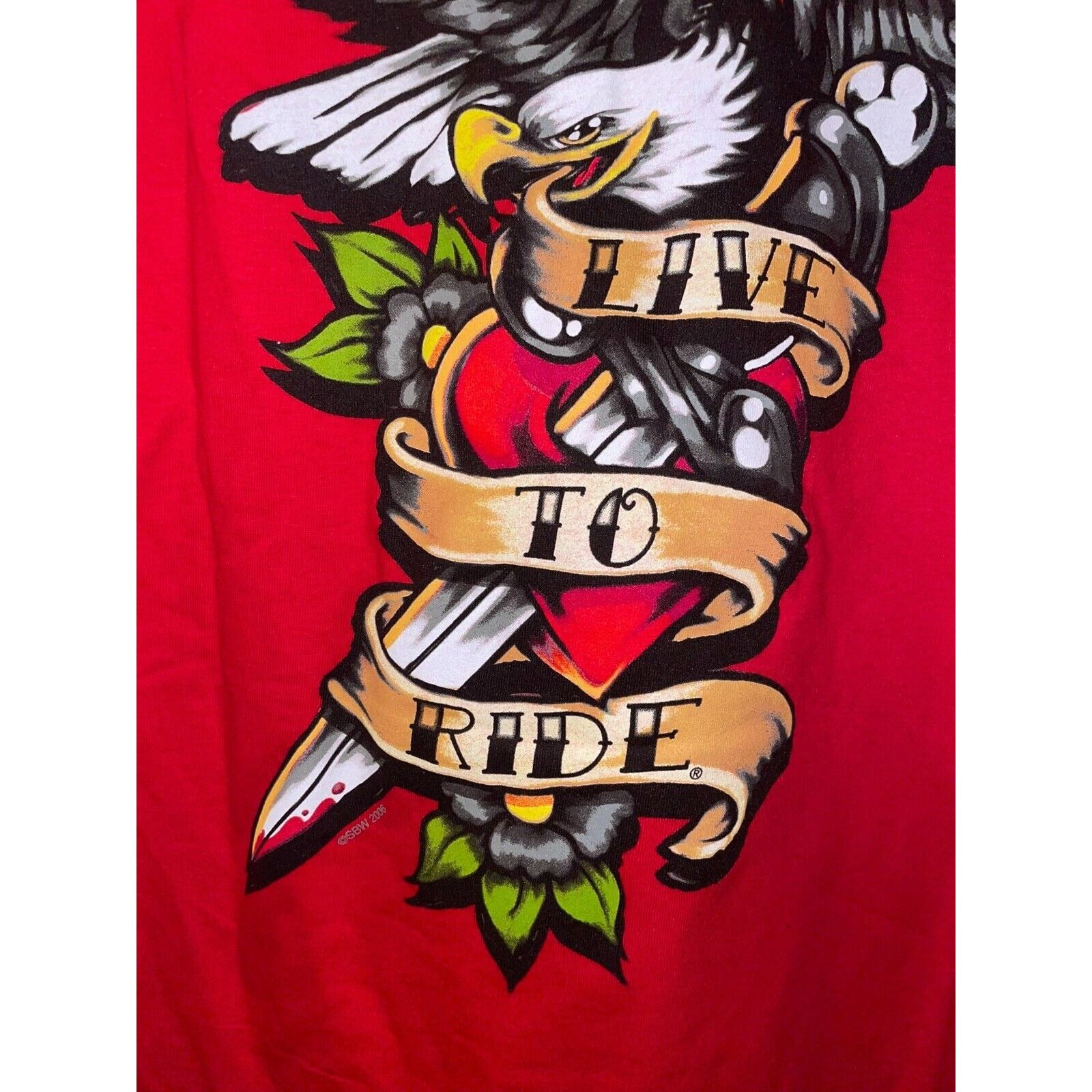 Delta Vintage Live To Ride Shirt Motorcycle Bike Red Tee Large Y2K Size US L / EU 52-54 / 3 - 4 Thumbnail