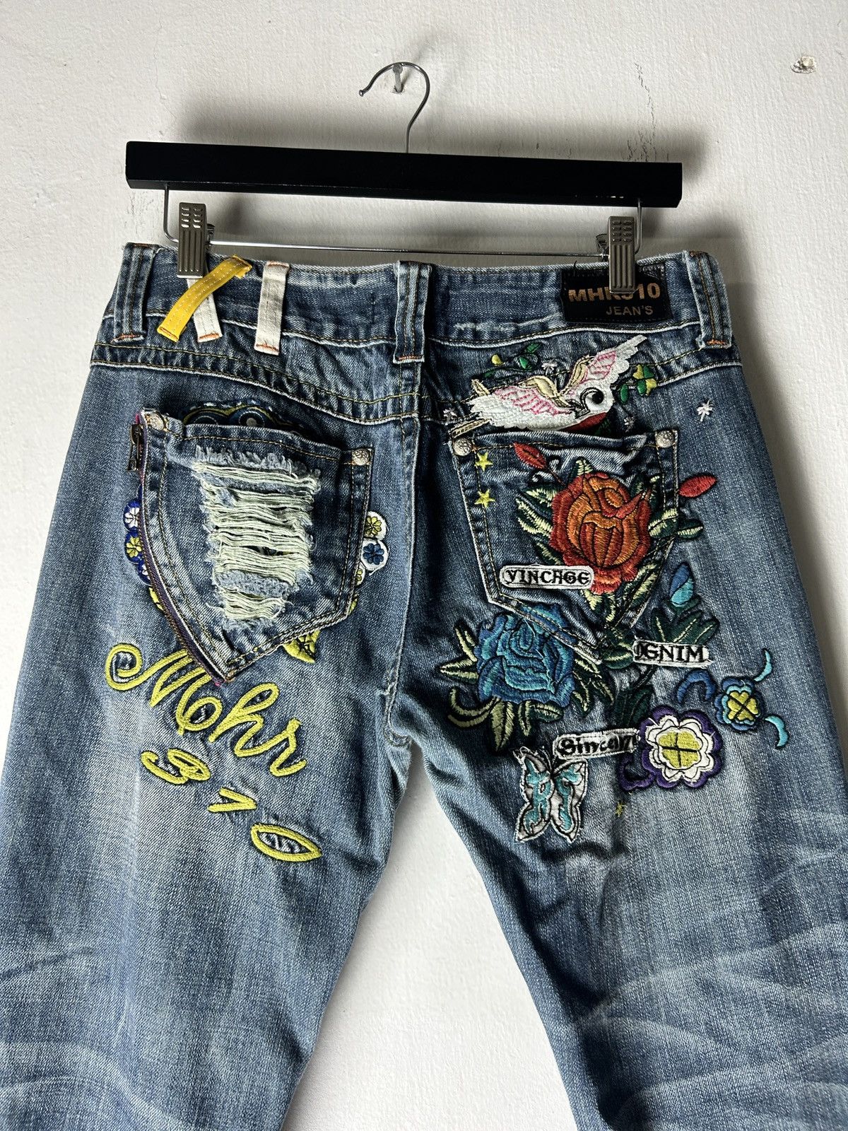 Yasuyuki Ishii MHR310 Tattoo Embroidery Flared Jeans Japanese denim lgb Size US 33 - 2 Thumbnail
