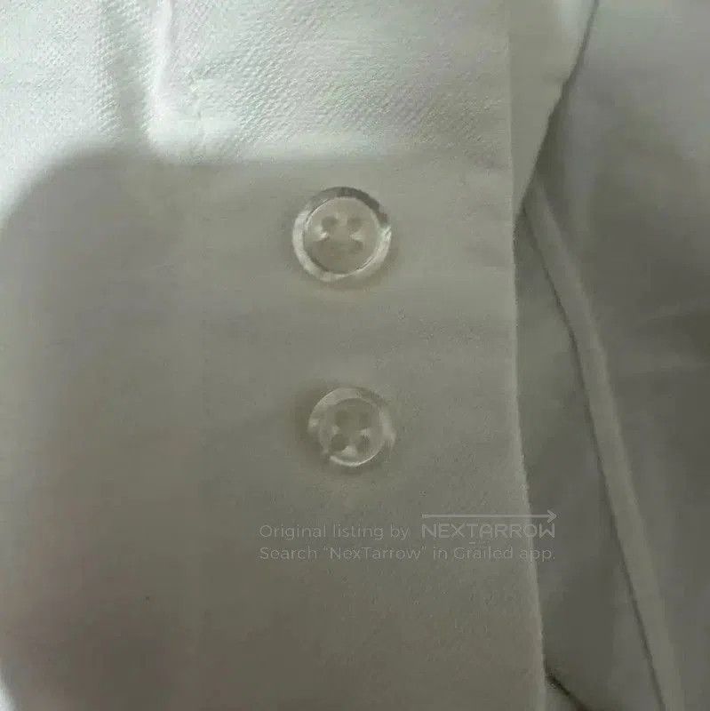 Thom Browne Thom Browne White Cotton Embroidered Logo Shirt . Size US M / EU 48-50 / 2 - 6 Thumbnail