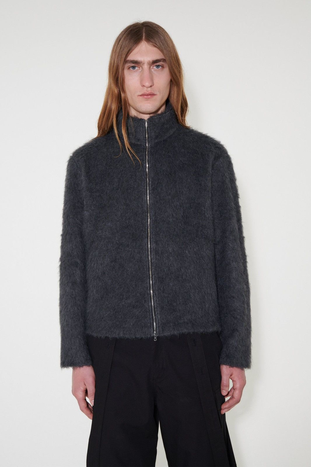 OUR LEGACY SHRUNKEN FULLZIP POLO ALPACA