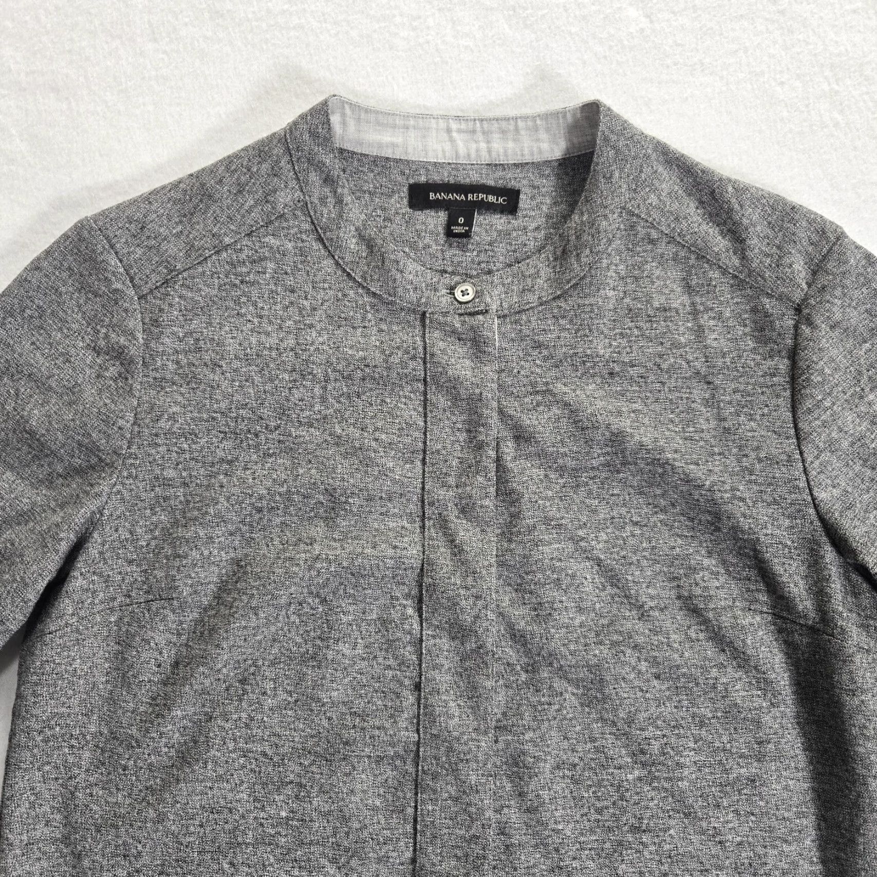 Banana Republic Banana Republic Shirt Dress Womens Size 0 Heather Gray Short Sleeve Pockets Button Size XS / US 0-2 / IT 36-38 - 3 Thumbnail
