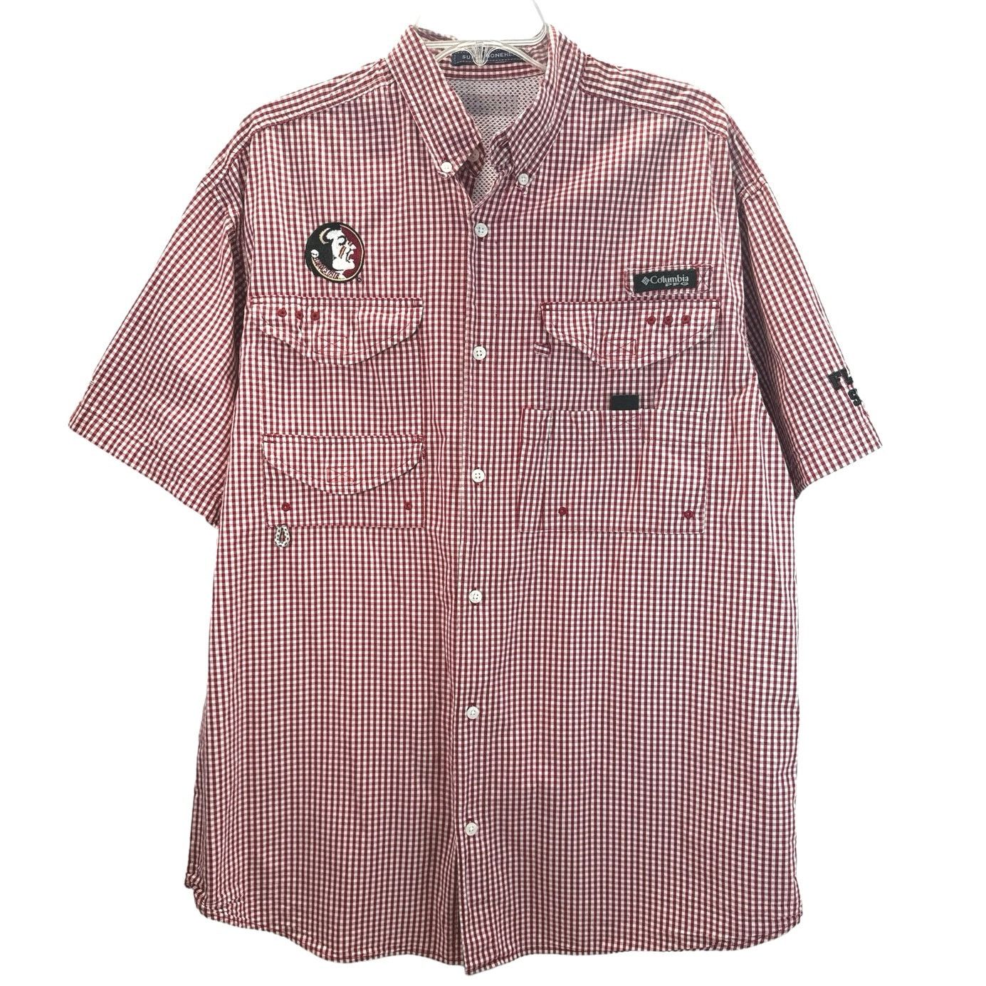 Columbia Florida State Seminoles Columbia PFG Red Gingham Men’s XL Size US XL / EU 56 / 4 - 1 Thumbnail