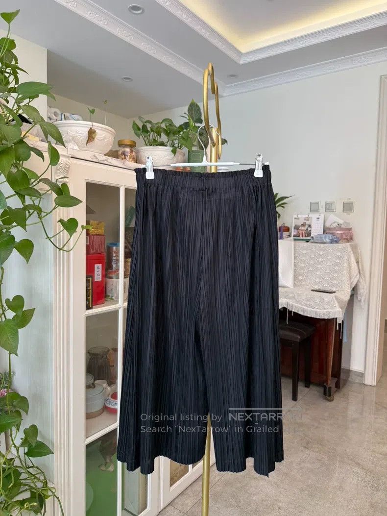 Issey Miyake Issey Miyake size:3 Black Wide-leg Trousers Size 31" - 6 Thumbnail