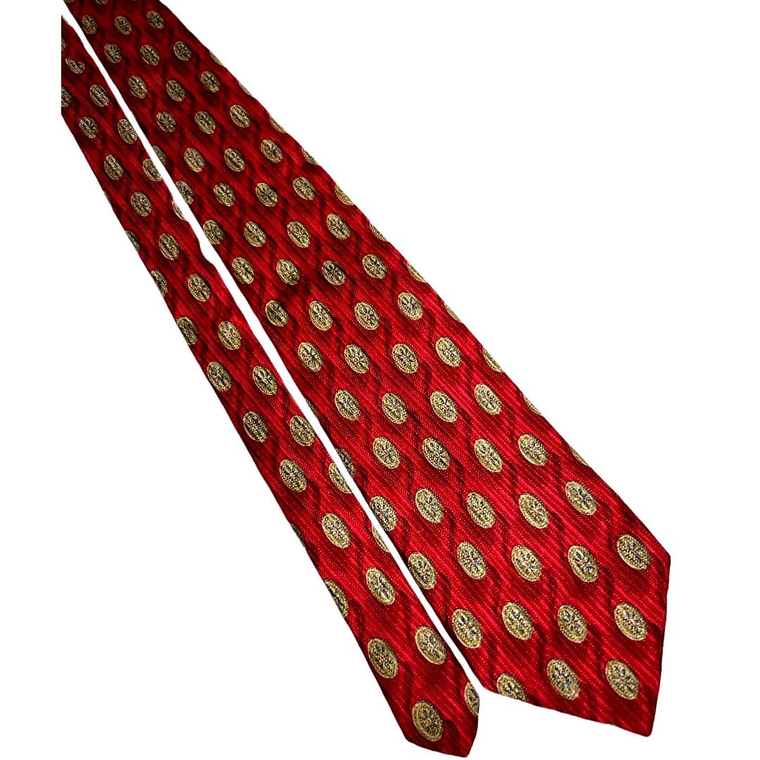 Robert Talbott Robert Talbott Best Class Red Men's Geometric 100% Silk Tie Size ONE SIZE - 6 Thumbnail