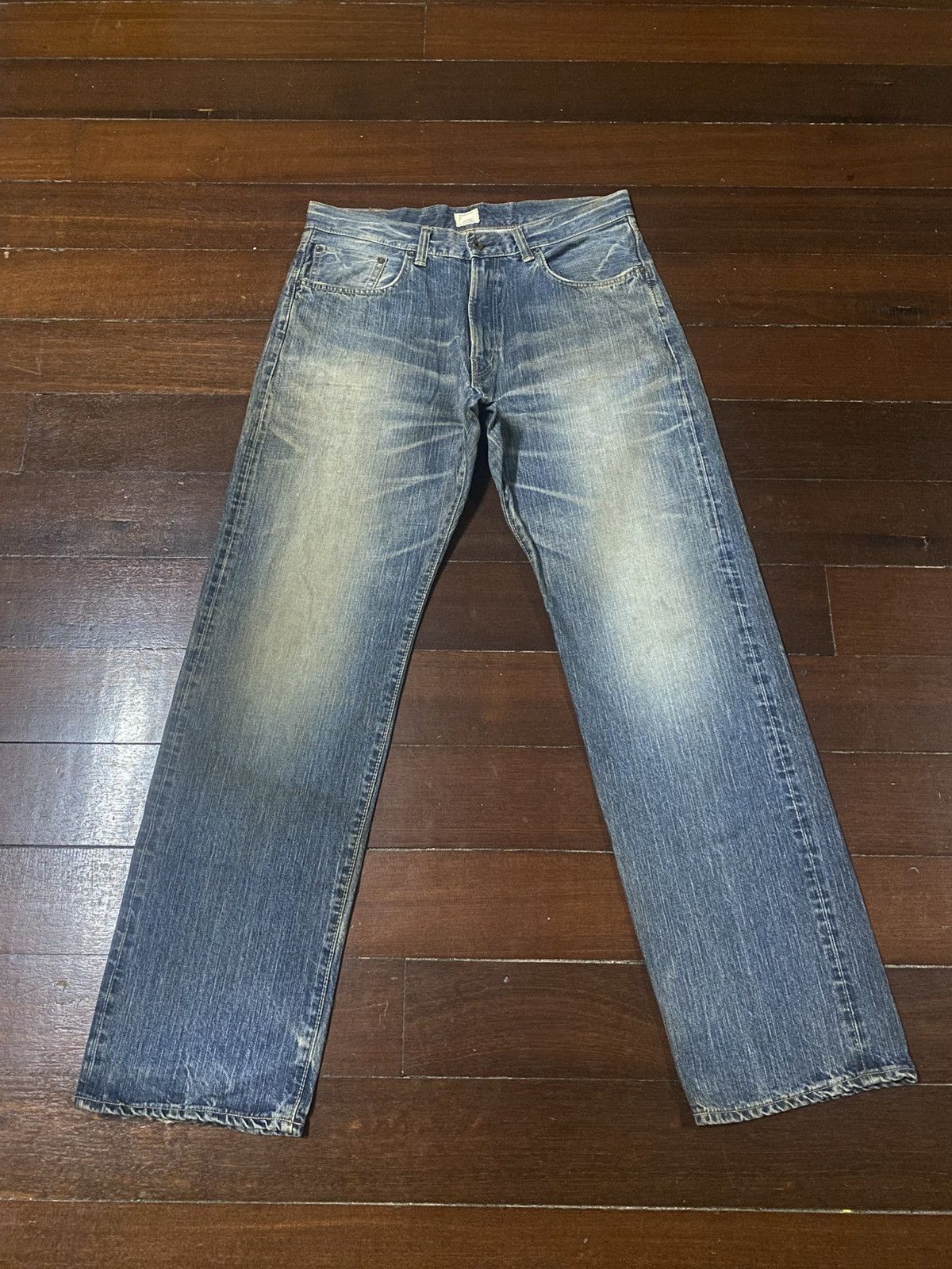 Edwin VINTAGE EDWIN 505z BAGGY SELVEDGE DENIM JEANS slubby faded Size US 37 - 1 Thumbnail