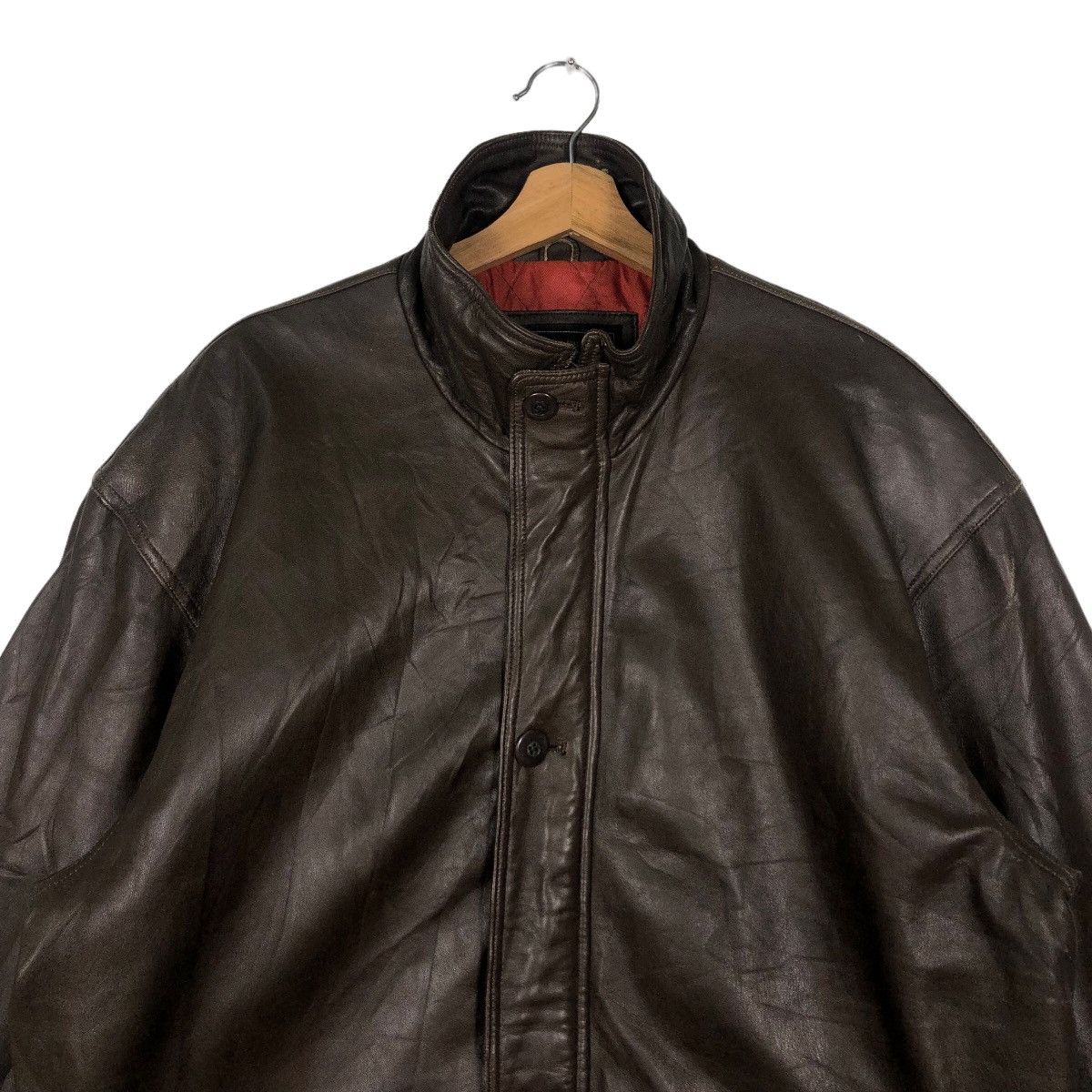 Japanese Brand 🔥90’s Biker Genuine Leather Jacket Allen Jolly Issey Miyake Size US L / EU 52-54 / 3 - 3 Thumbnail