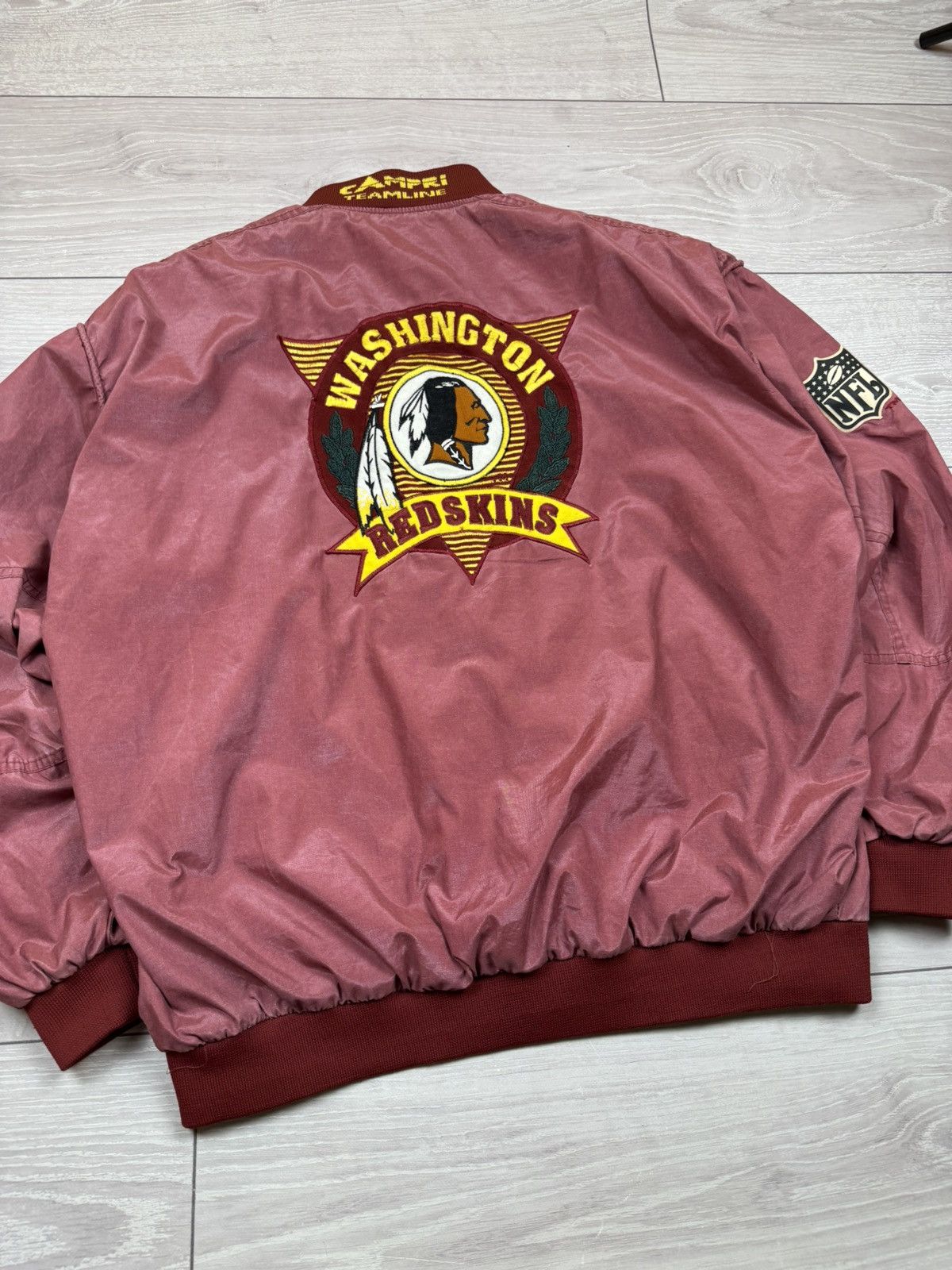 NFL Vintage Red Skins Washington Campri NFL Bomber Jacket Size US XXL / EU 58 / 5 - 4 Thumbnail