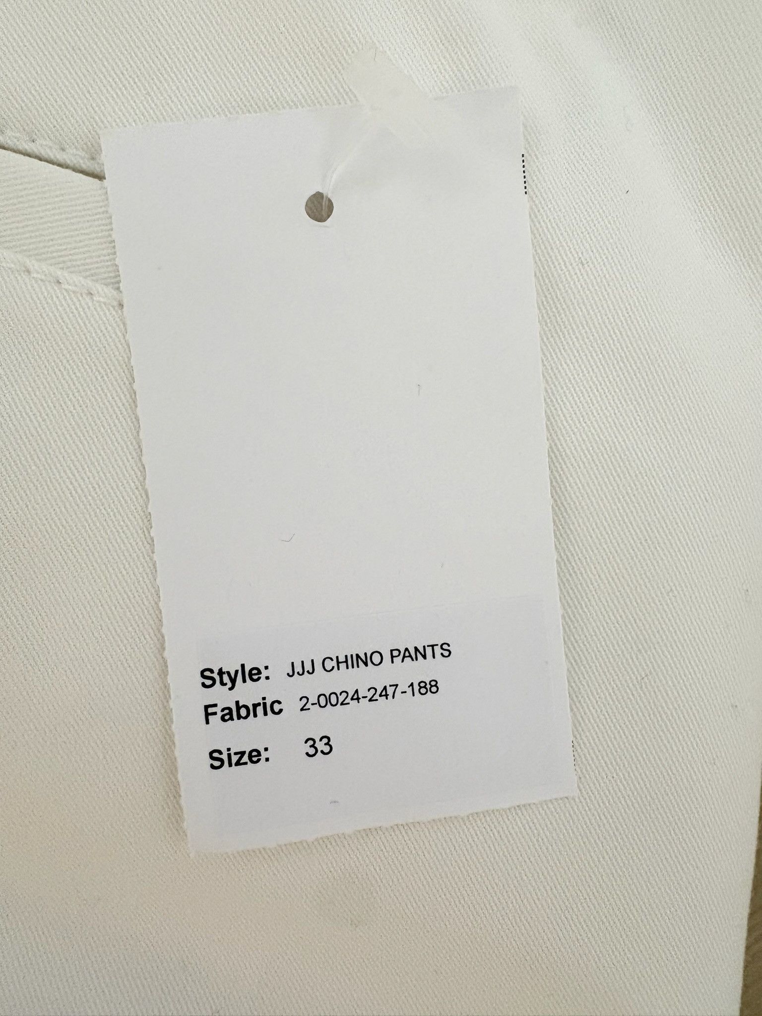 JJJJound JJJJound Chino pants cream white size 33 Size US 33 - 7 Thumbnail