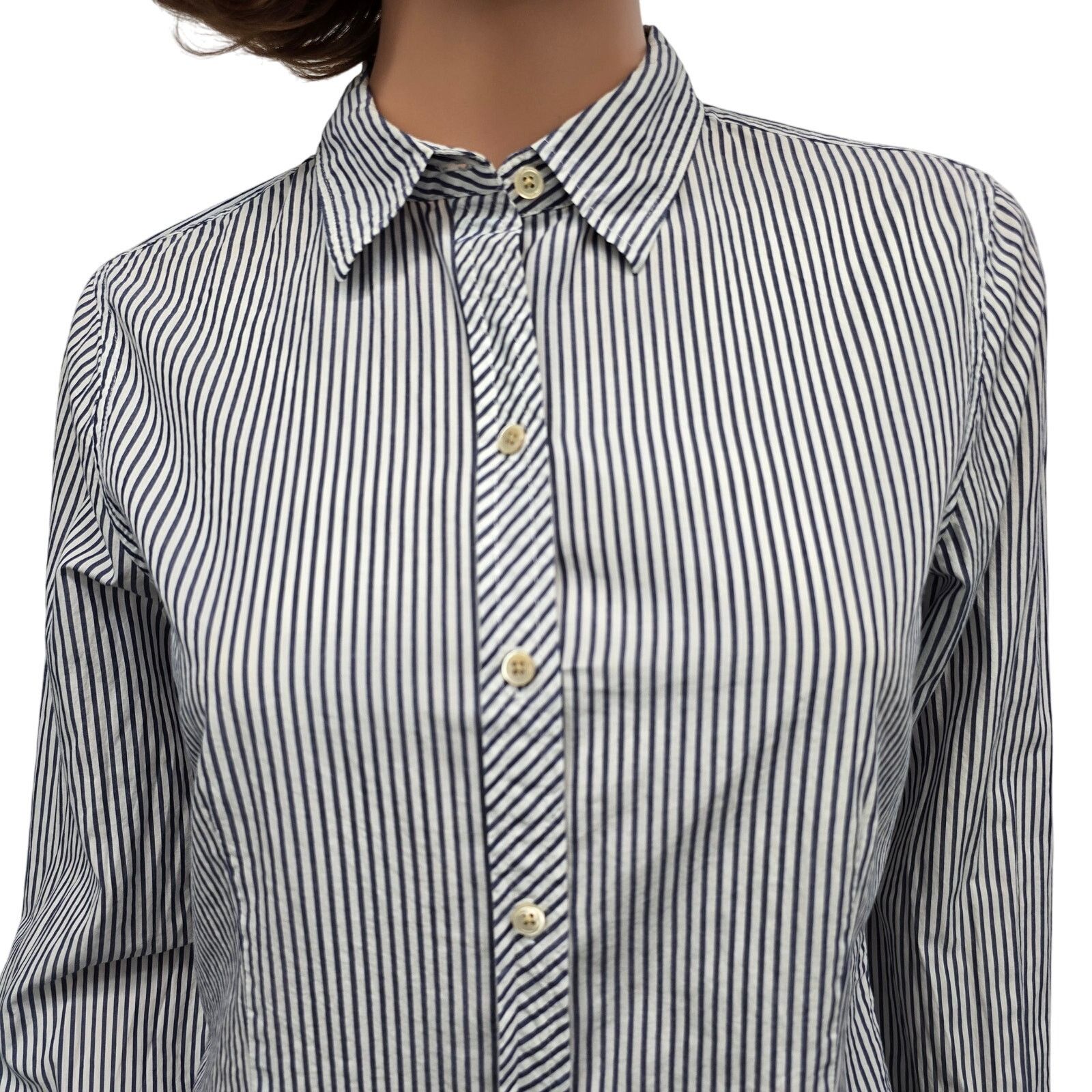 L.L. Bean LL Bean Long Sleeve Button-up Shirt Striped Women 8P Cotton Size M / US 6-8 / IT 42-44 - 5 Thumbnail