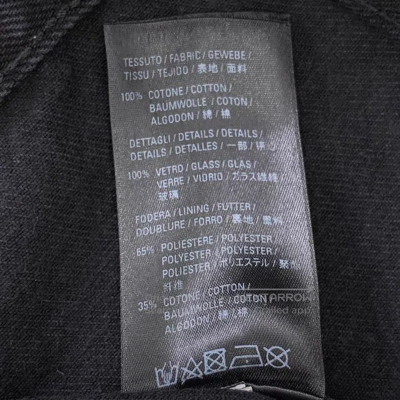 Balenciaga Balenciaga Black-gray logo letter hot-drill lapel cotton l Size XS / US 0-2 / IT 36-38 - 7 Thumbnail
