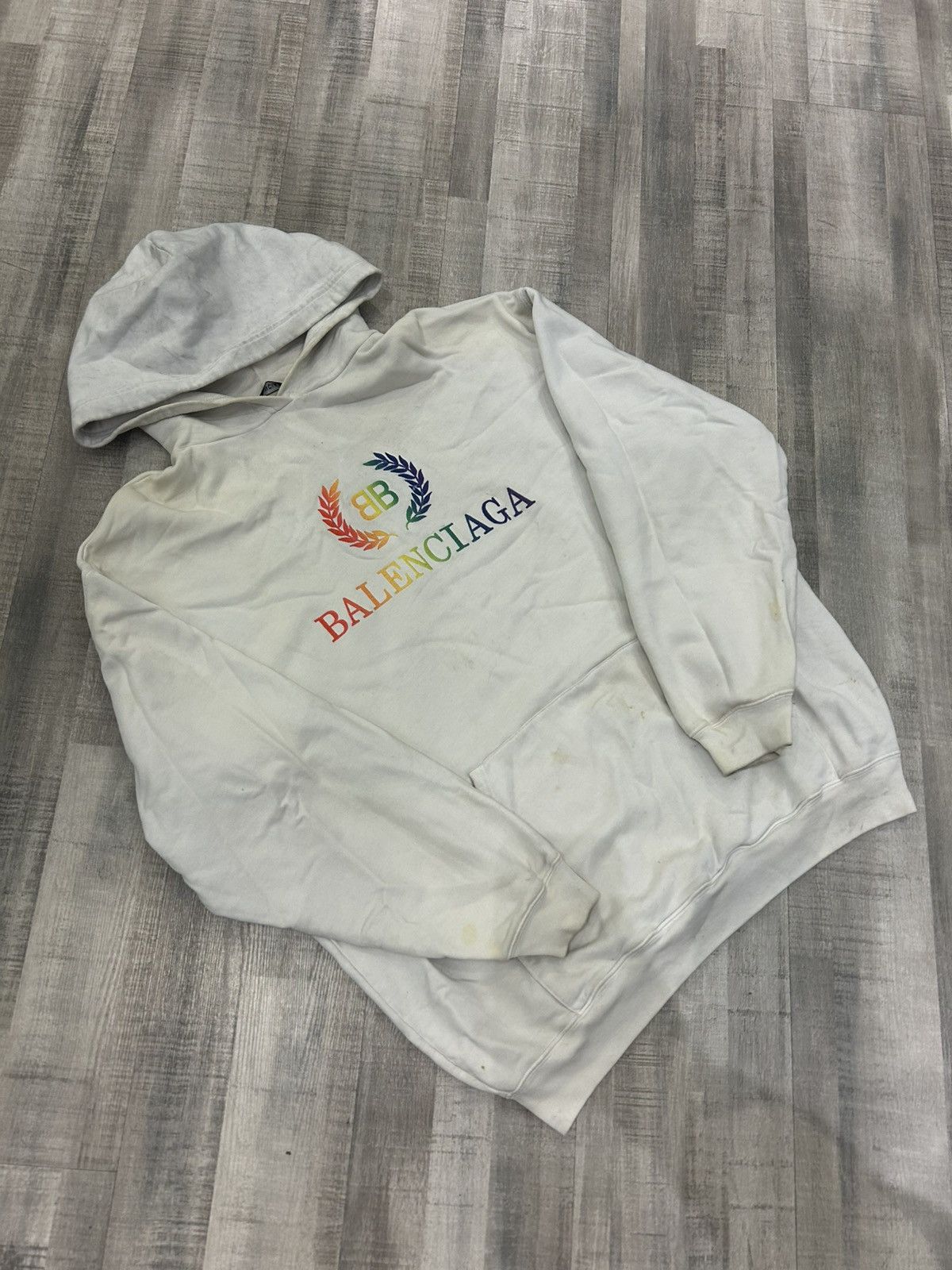 Balenciaga Balenciaga BB Rainbow Logo Hoodie Size US S / EU 44-46 / 1 - 2 Thumbnail