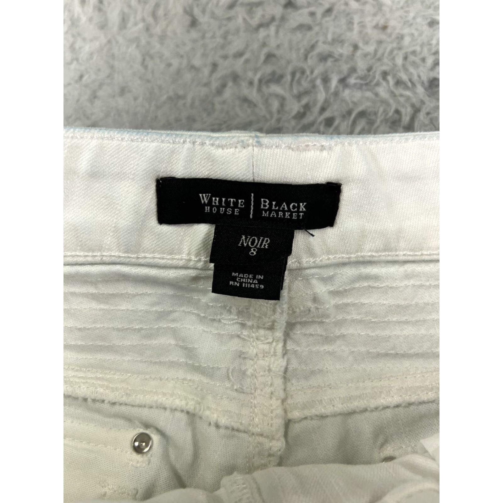 White House Black Market White House Black Market Jeans Women 8 White Denim Bootcut Cotton Blend Size 30" / US 8 / IT 44 - 4 Thumbnail