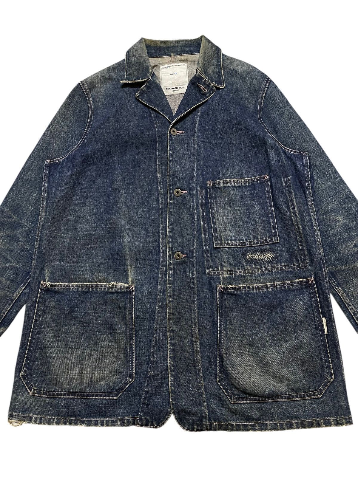 Neighborhood Vintage Neighbourhood Savage Denim Faded Sashiko Boro Style Size US L / EU 52-54 / 3 - 4 Thumbnail
