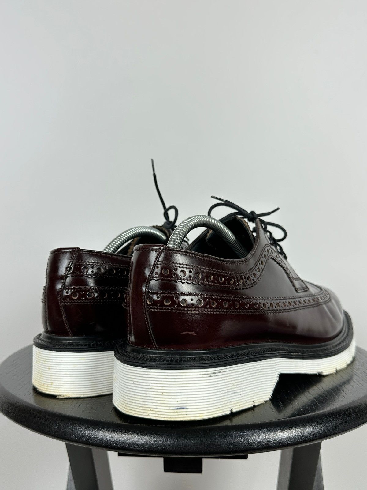 Loake Loake Navy Burgundy Patent Leather Brogue Boots Shoes Size US 10.5 / EU 43-44 - 7 Thumbnail