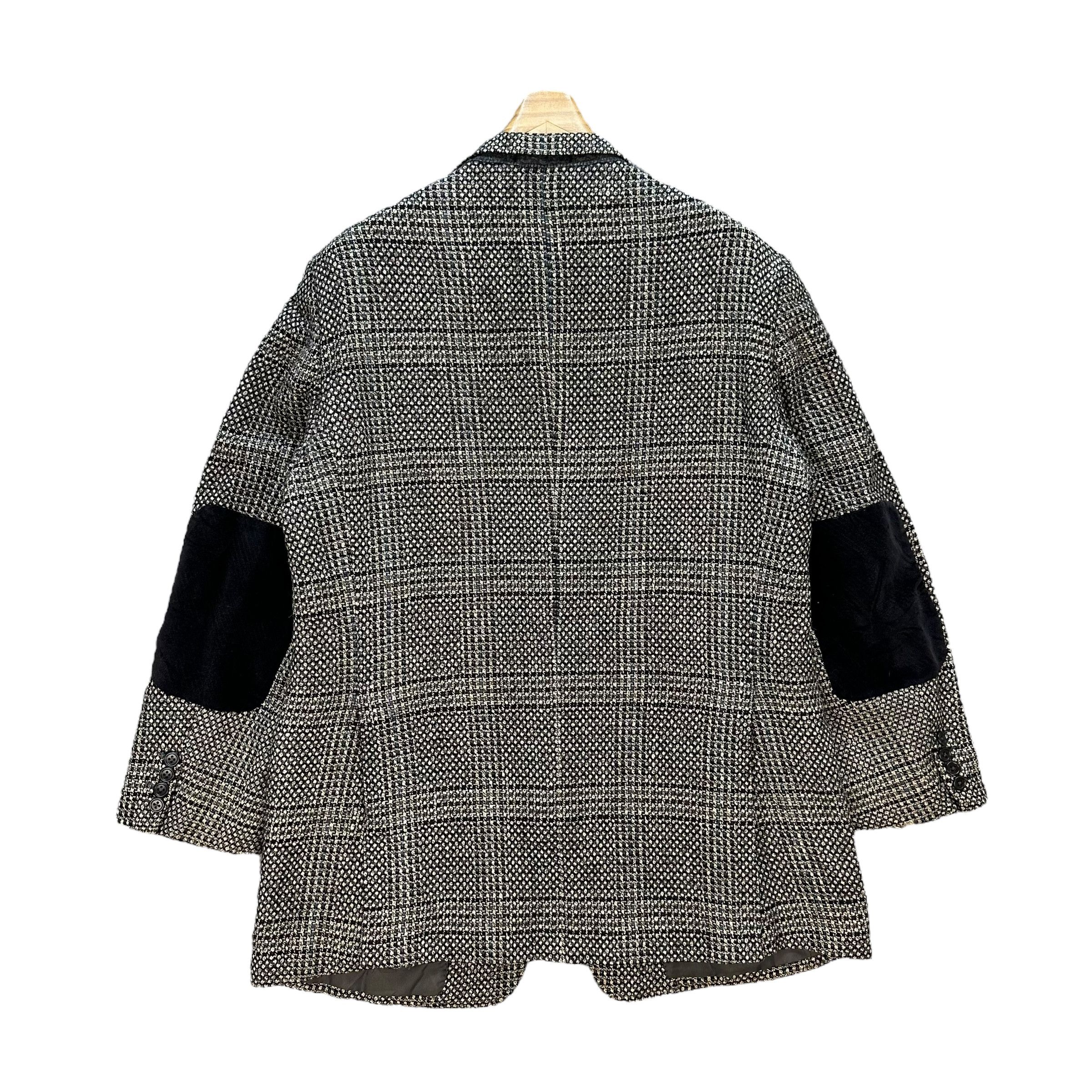 Burberry BURBERRYS Honeycomb Houndstooth Pattern Wool Blazer A43-0991 Size 44R - 11 Thumbnail