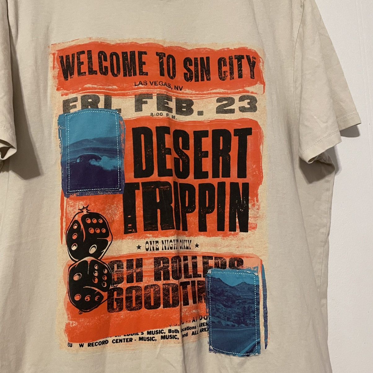 Guess Guess Tan Short Sleeve Graphic T Shirt Vegas Sin City Desert Size US L / EU 52-54 / 3 - 2 Thumbnail