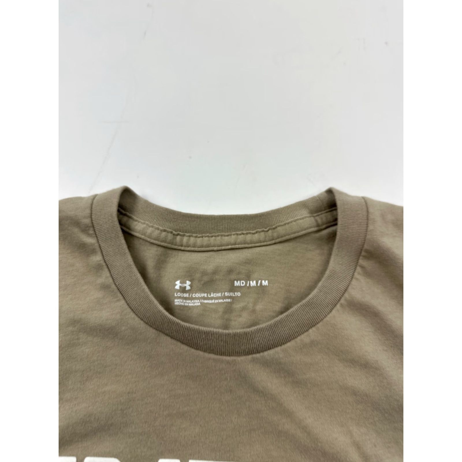 Under Armour Under Armour Shirt Mens M Beige Short Sleeve Crew Neck Logo Graphic Print Outdoor 90s? Size US M / EU 48-50 / 2 - 4 Thumbnail