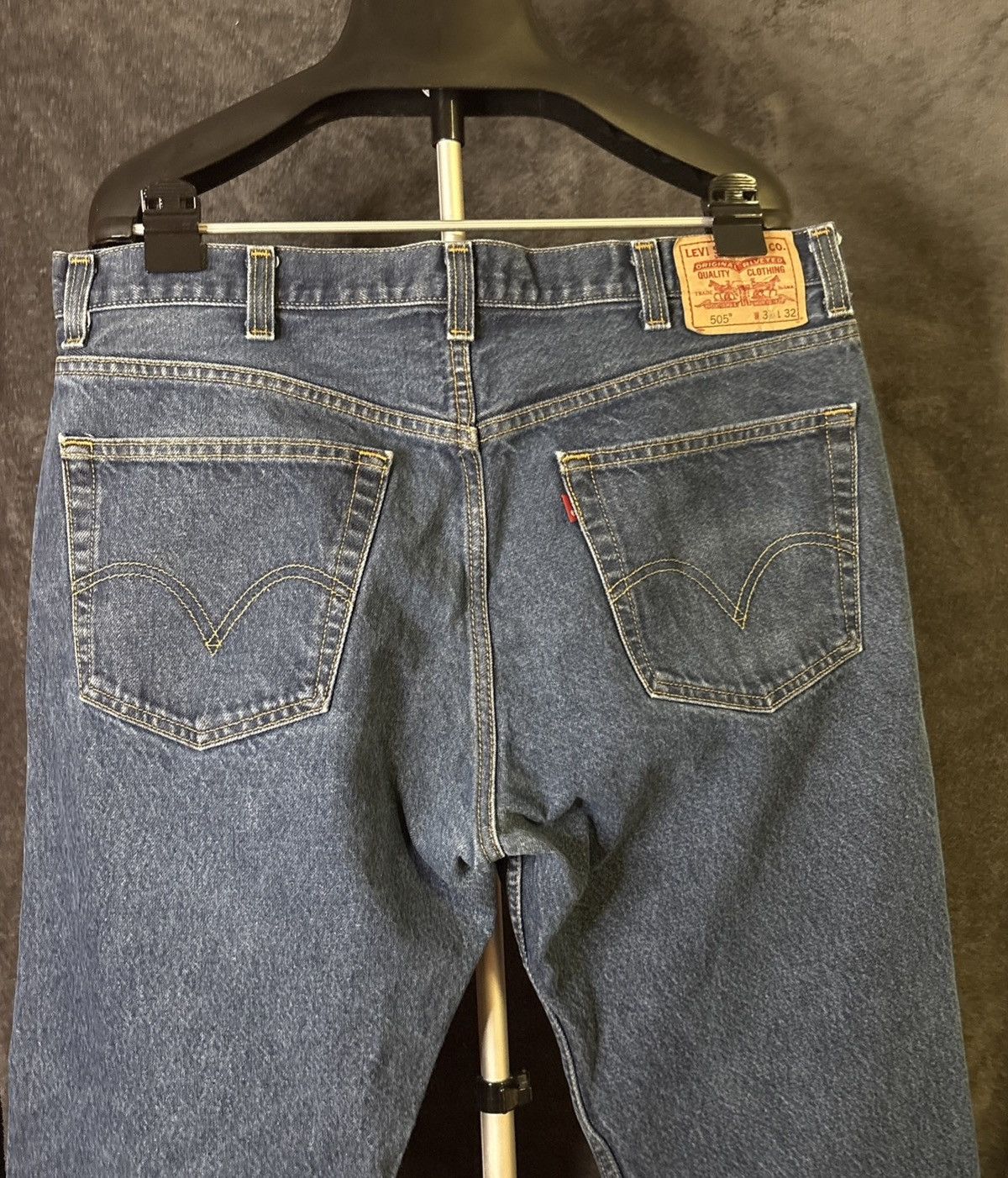 Levi's Levis 505 Mens Blue Denim Jeans Button Size 38 x 32 B7-4 Size US 38 / EU 54 - 5 Thumbnail