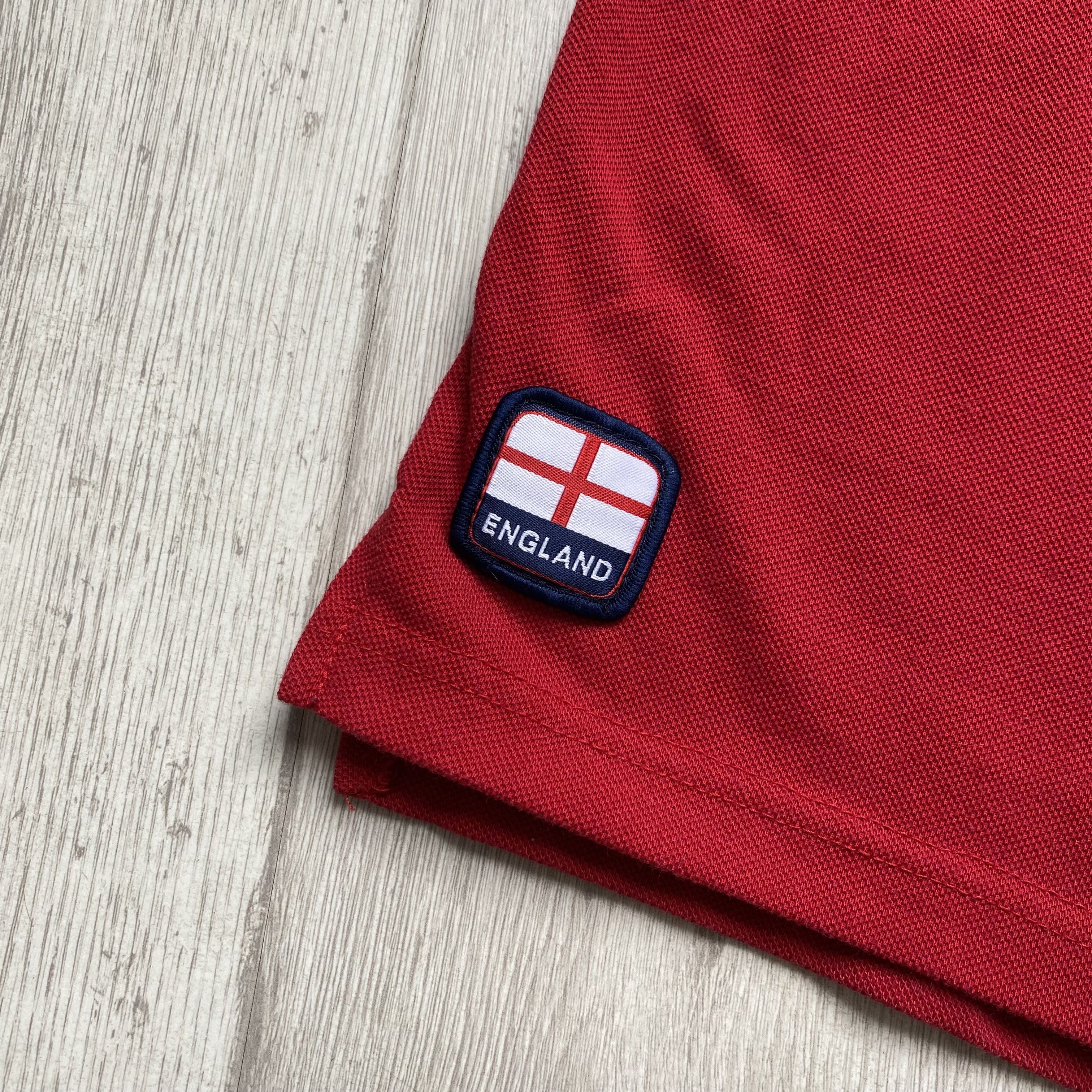 Reebok ⚽️ Vintage 90s England Union Soccer Boxy Polo Jersey Admiral Size US L / EU 52-54 / 3 - 8 Thumbnail
