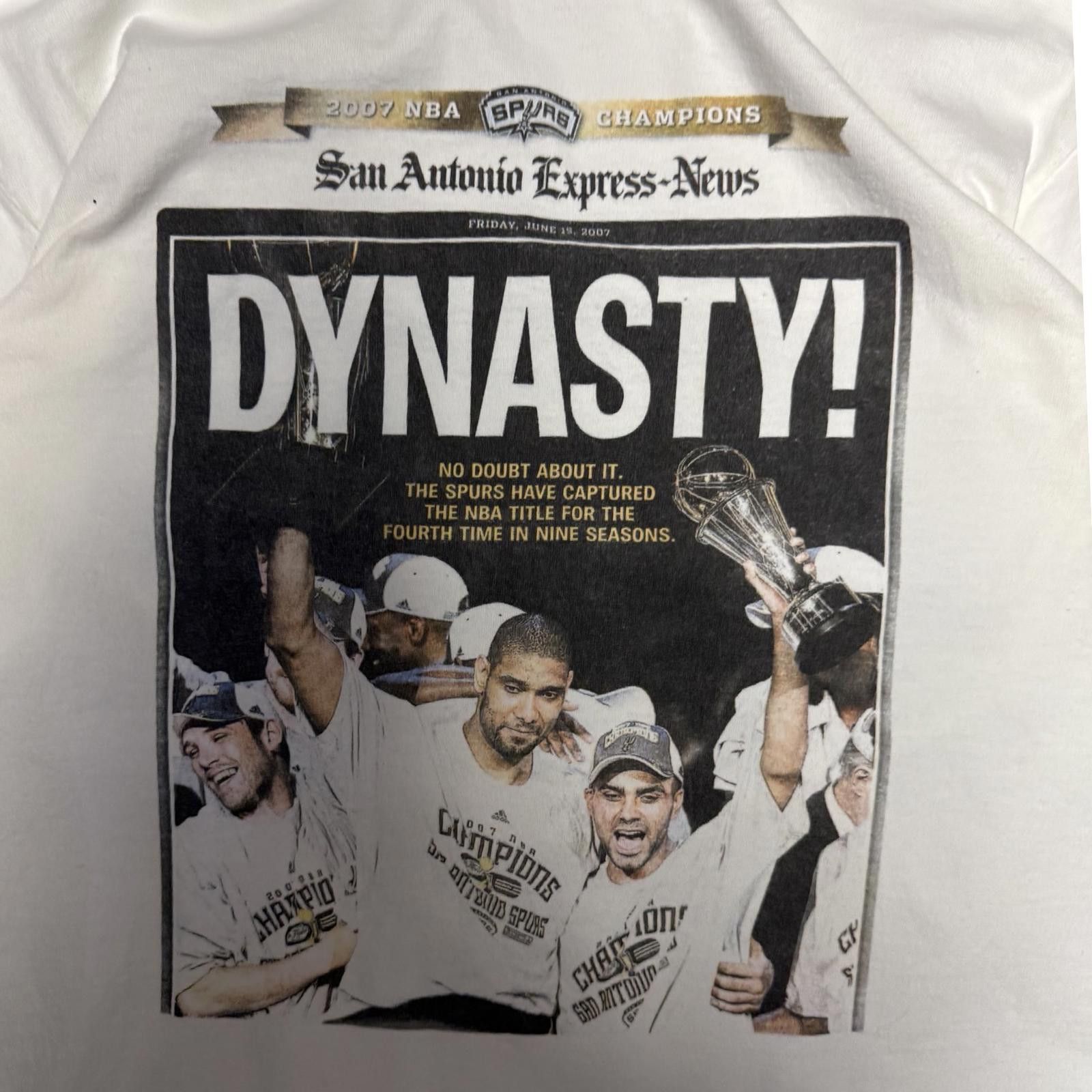 Gildan 2007 Spurs Champs Newspaper Tee -- L -- Size US L / EU 52-54 / 3 - 2 Thumbnail