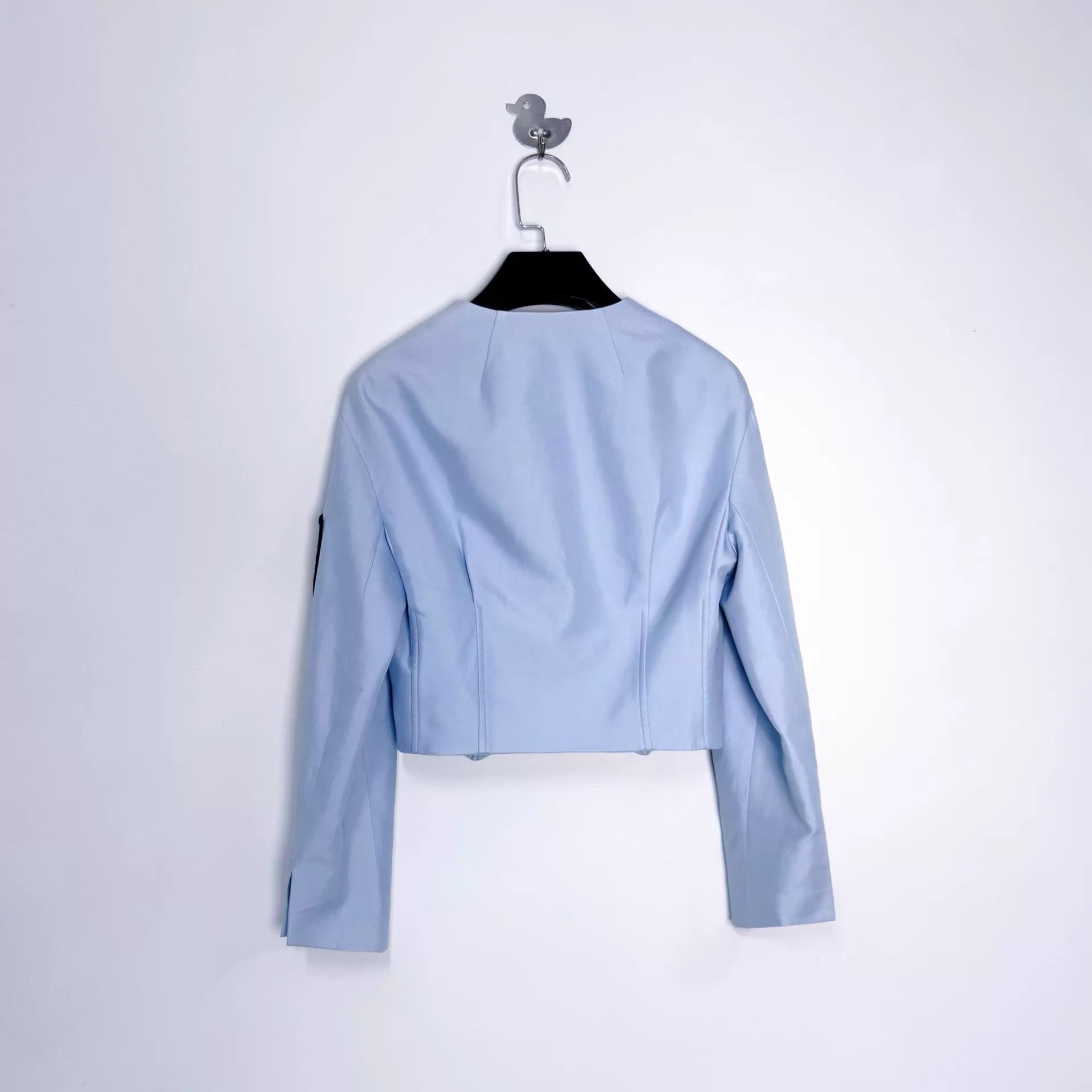 Dior Dior Light Blue Sequin Logo Cropped Women's Jacket Size S / US 4 / IT 40 - 2 Thumbnail