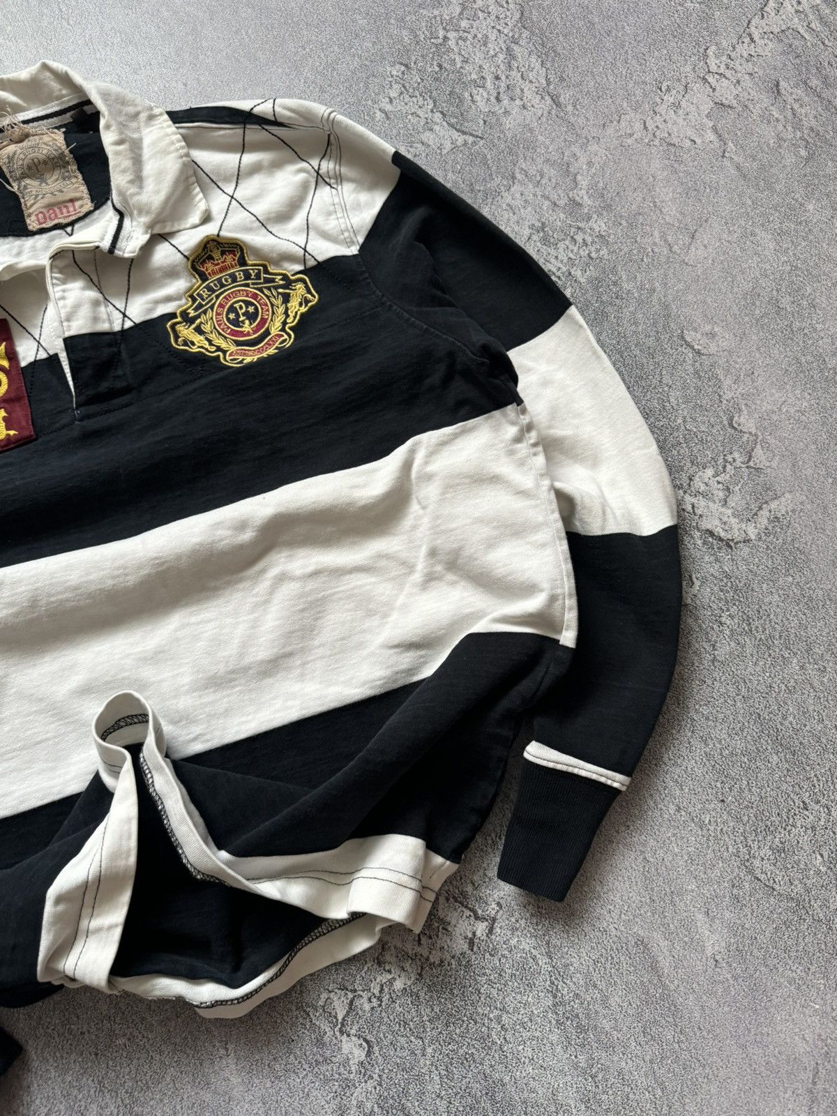 Designer × Vintage Paul kehl M striped big logo rugby 🏉 jersey sweatshirt 00s Size US M / EU 48-50 / 2 - 3 Thumbnail