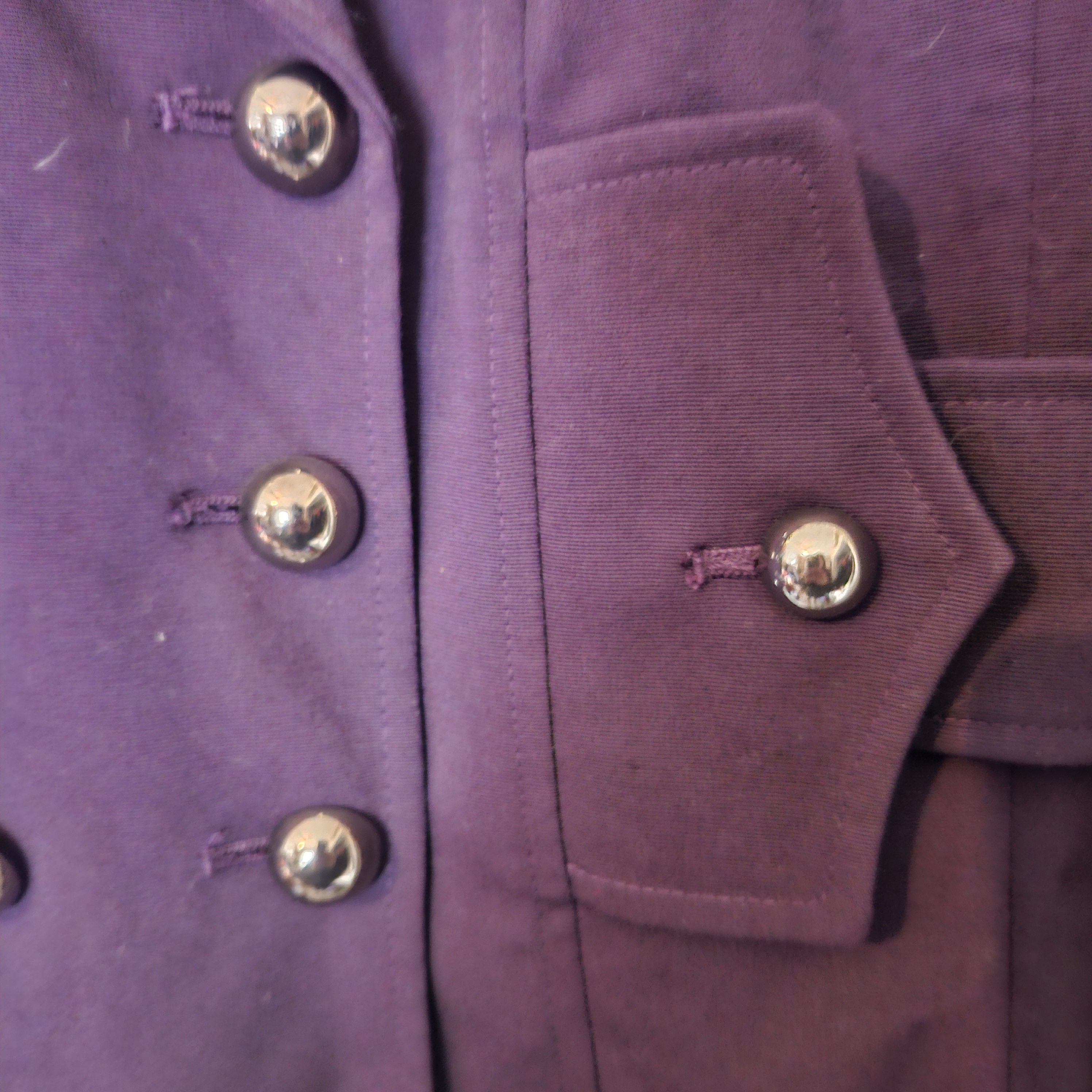 Apt. 9 Apt. 9 Women's Purple Double Breasted Pea Coat Jacket Size 8 Size M / US 6-8 / IT 42-44 - 4 Thumbnail