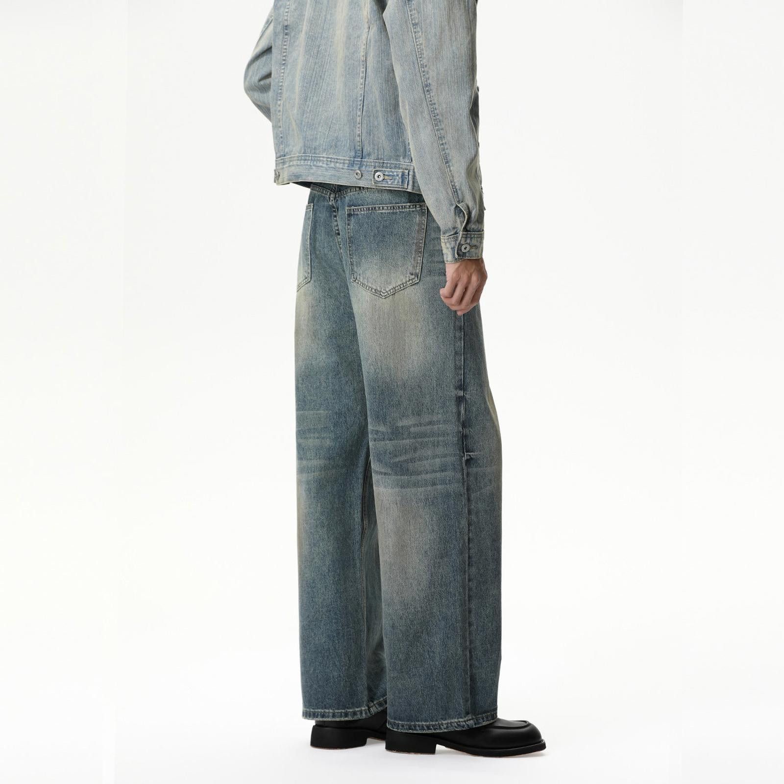 Vintage Faded Blue Relaxed Fit Denim Jeans, Straight Leg Jeans Size US 30 / EU 46 - 3 Thumbnail