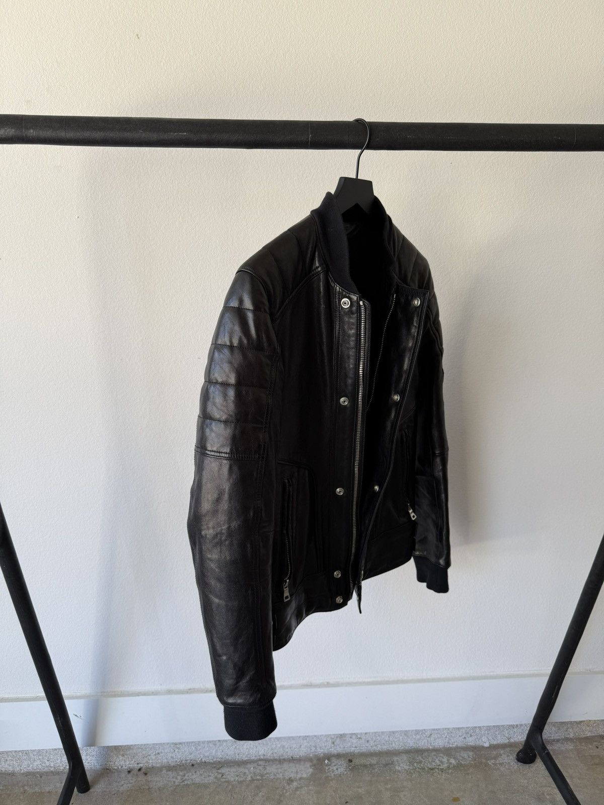 Balmain Balmain SS15 Lamb Leather Quilted Moto Jacket Size US M / EU 48-50 / 2 - 3 Thumbnail