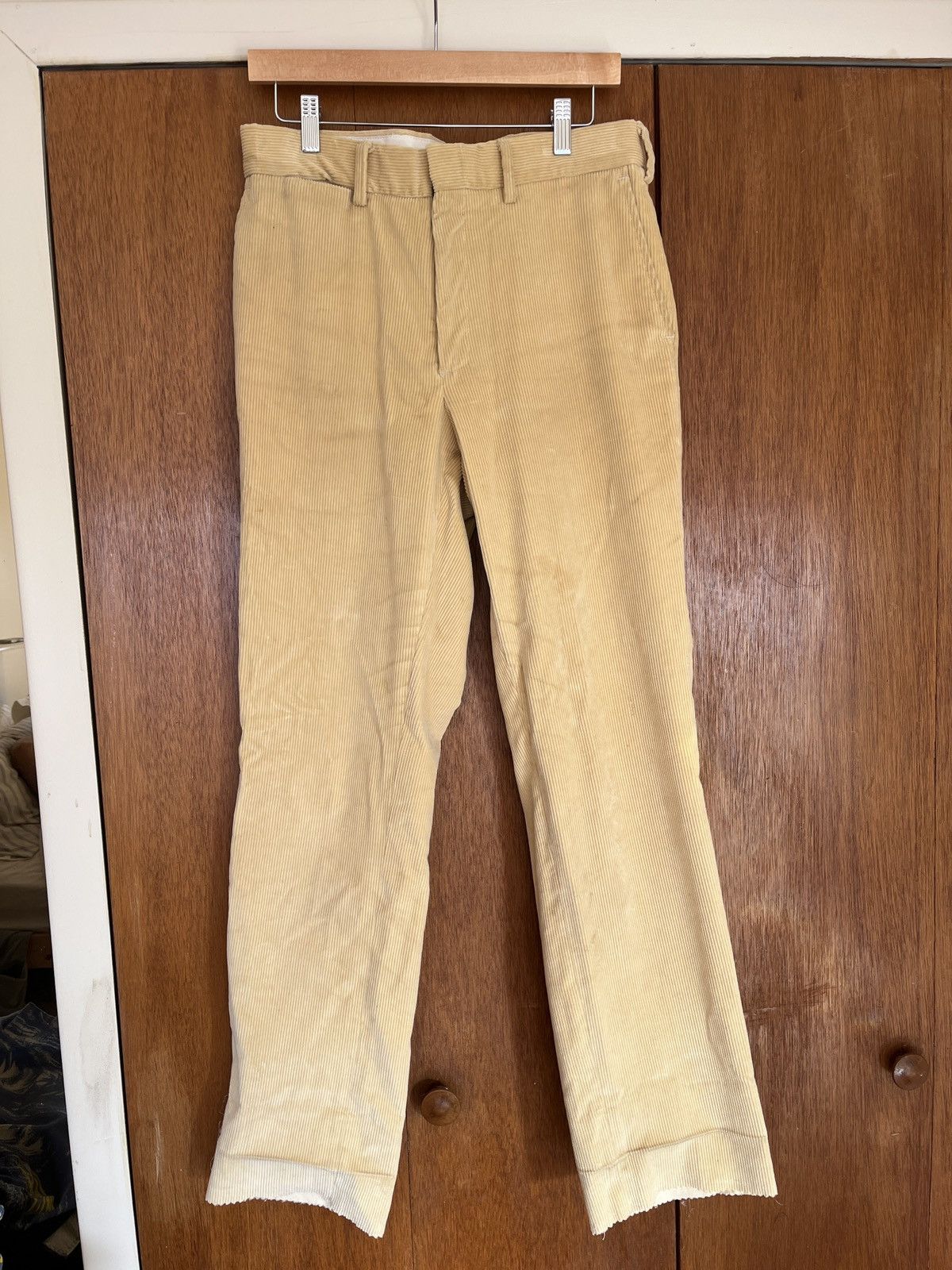 J. Press J Press Light Yellow / Beige Corduroy Pants Size US 32 / EU 48 - 1 Thumbnail
