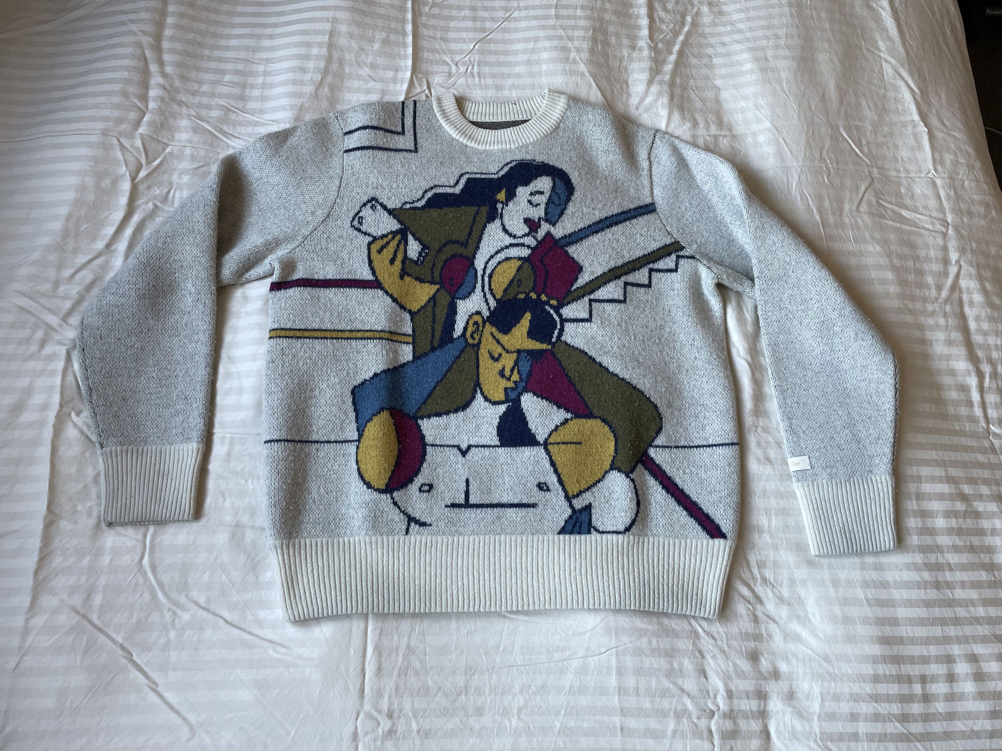 Aime Leon Dore Aime Leon Dore Molina Tape Up Knit Sweater Size US M / EU 48-50 / 2 - 1 Thumbnail