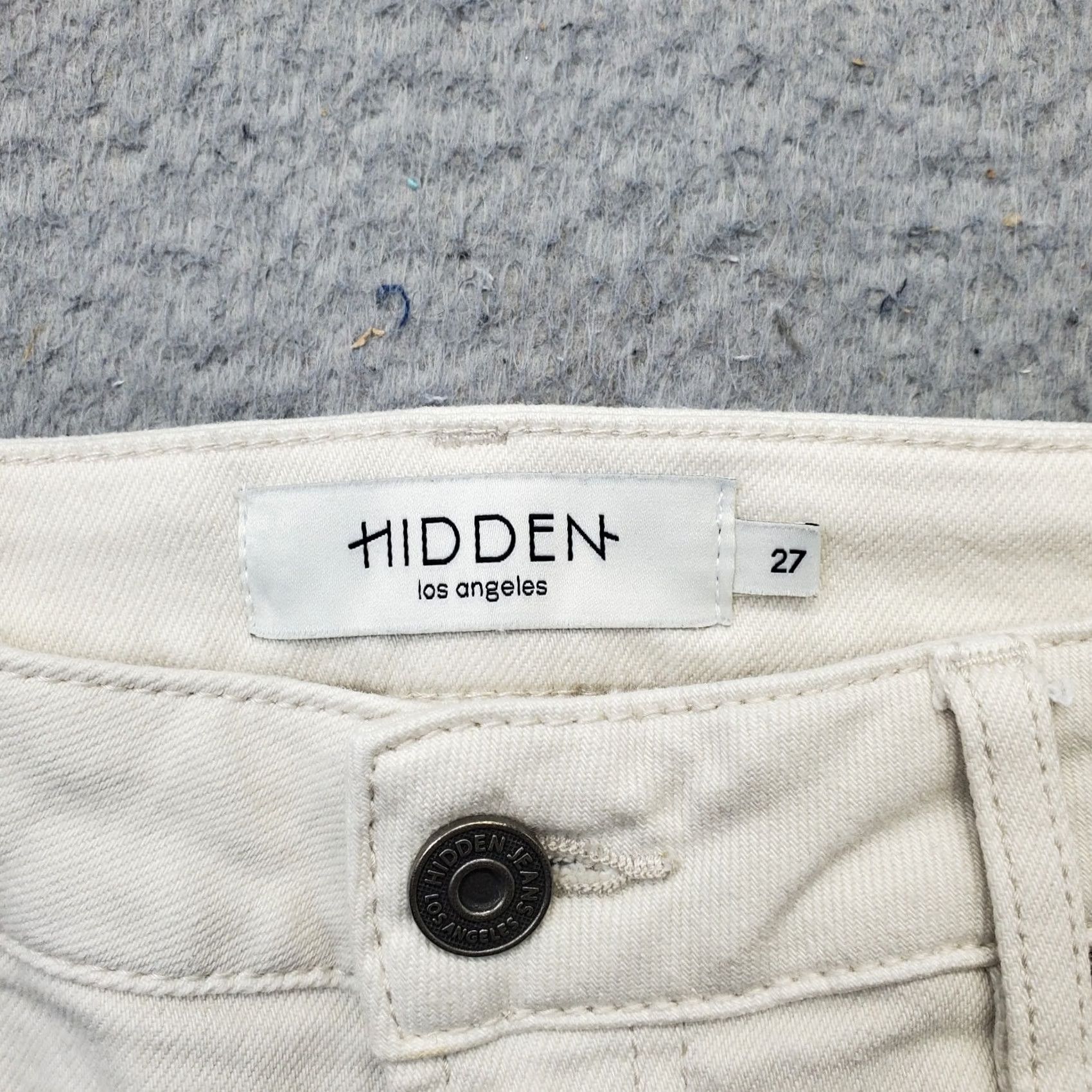 Vintage Hidden Womens Jeans Size 27 White Crop Wide-Leg Vtg Tracey Sea Salt Wash HD1551ST-SS Jeans Size 27" / US 4 / IT 40 - 7 Thumbnail