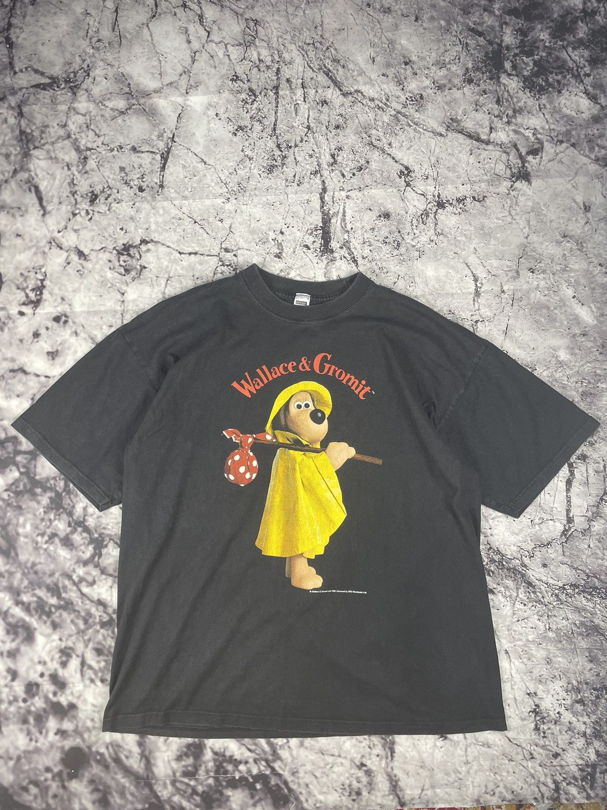 image of Very Vintage Very Tshirt Wallace & Gromit 1989 Bbc in Black, Men's (Size XL)
