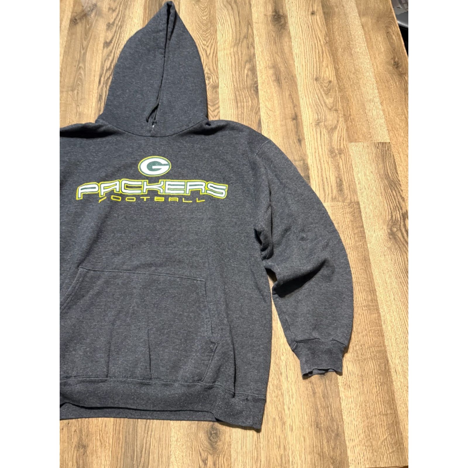 NFL NFL Team Apparel Hoodie Mens Medium Grey Gold Green Wisconsin Green Bay Packers Size US M / EU 48-50 / 2 - 4 Thumbnail